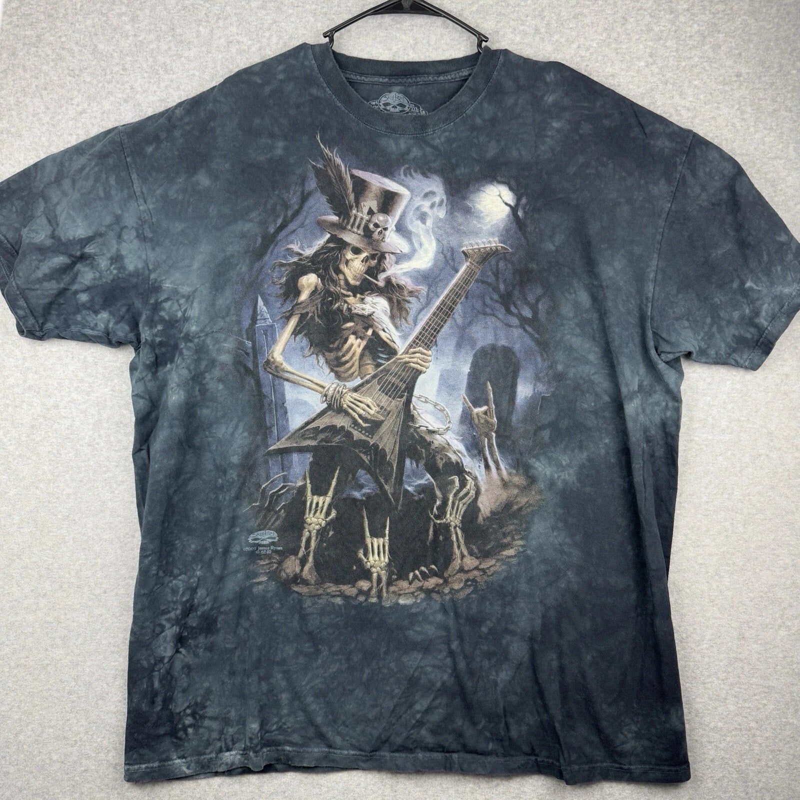 James Ryan Tie Dye T-Shirt Size XL Grunge Skeleton Guitarist Punk Cyber Y2K Unisex T-shirt, Sweatshirt, Hoodie, Long Sleeve Tee - T-Shirt, Sweatshirt, Hoodie