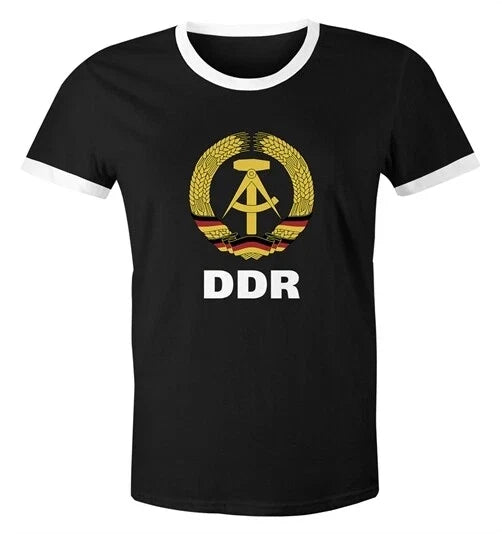 Men's World Cup Shirt GDR Fan Nostalgia Retro Moonworks Unisex T-shirt, Sweatshirt, Hoodie, Long Sleeve Tee - T-Shirt, Sweatshirt, Hoodie