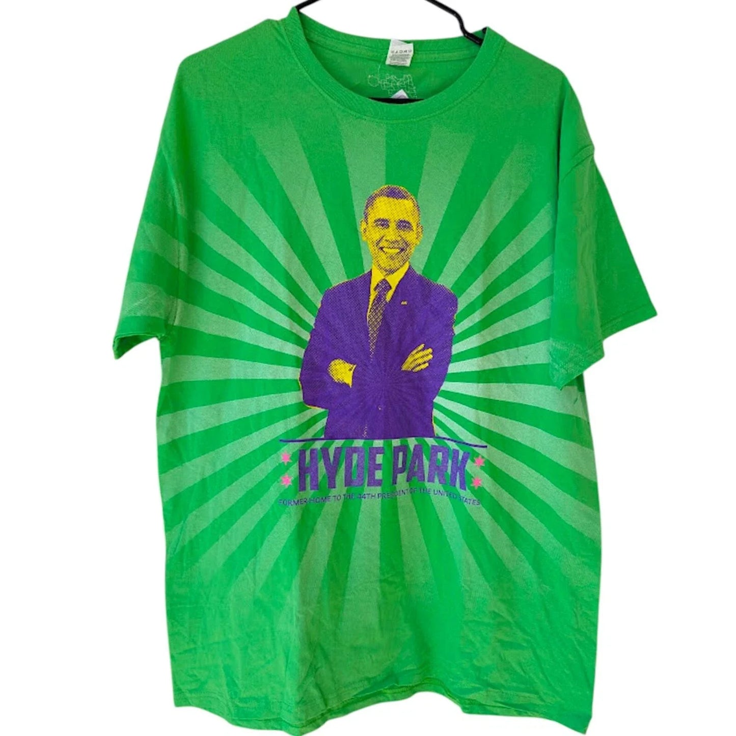 Sharprint Chicago Neighborhoods T-shirt L AOP Obama Hyde Park Pop Art Promo NWT Unisex T-shirt, Sweatshirt, Hoodie, Long Sleeve Tee - T-Shirt, Sweatshirt, Hoodie
