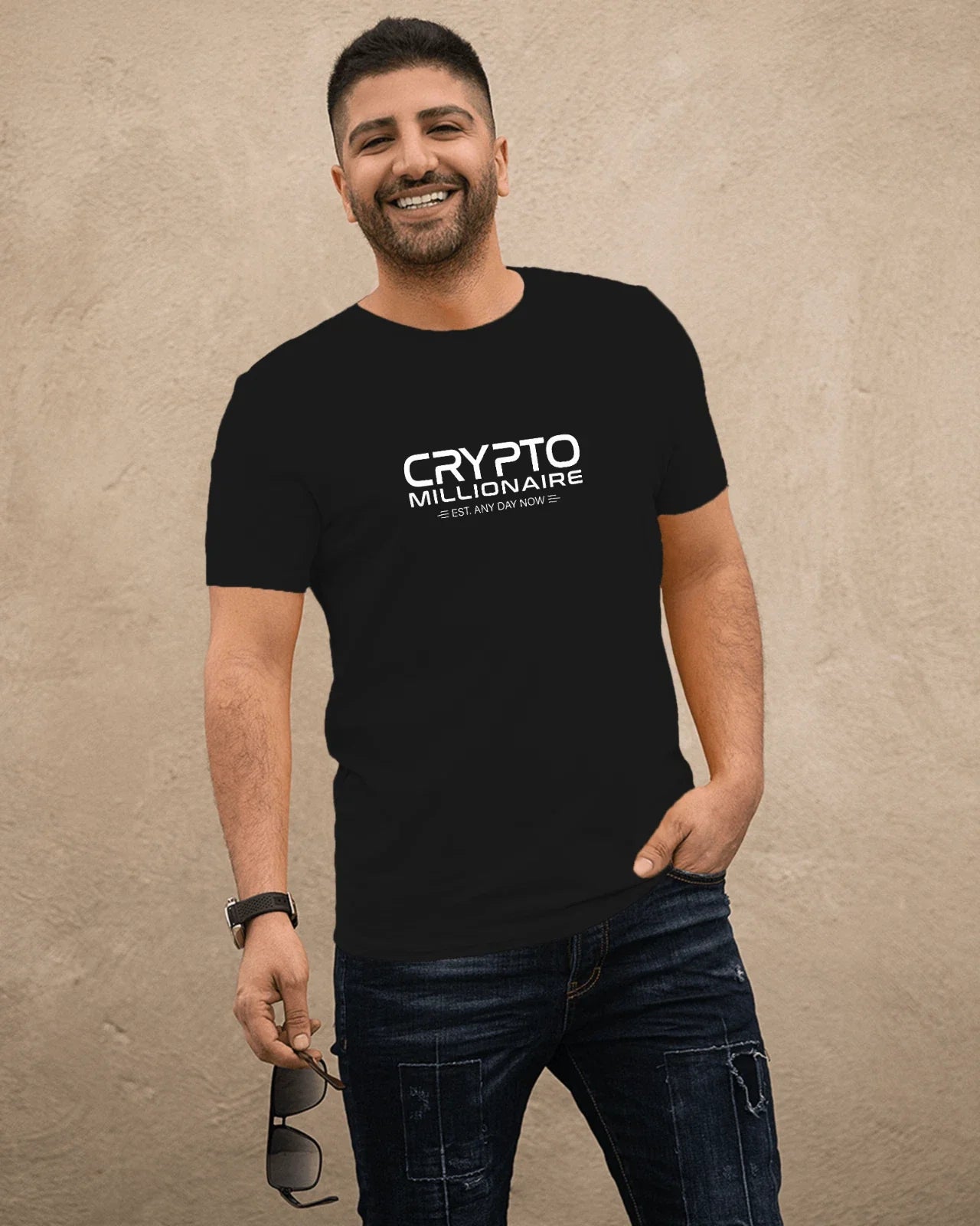 Men's Crypto Future Millionaire T-shirt 100% Cotton Perfect Birthday Gift Money Unisex T-shirt, Sweatshirt, Hoodie, Long Sleeve Tee - T-Shirt, Sweatshirt, Hoodie