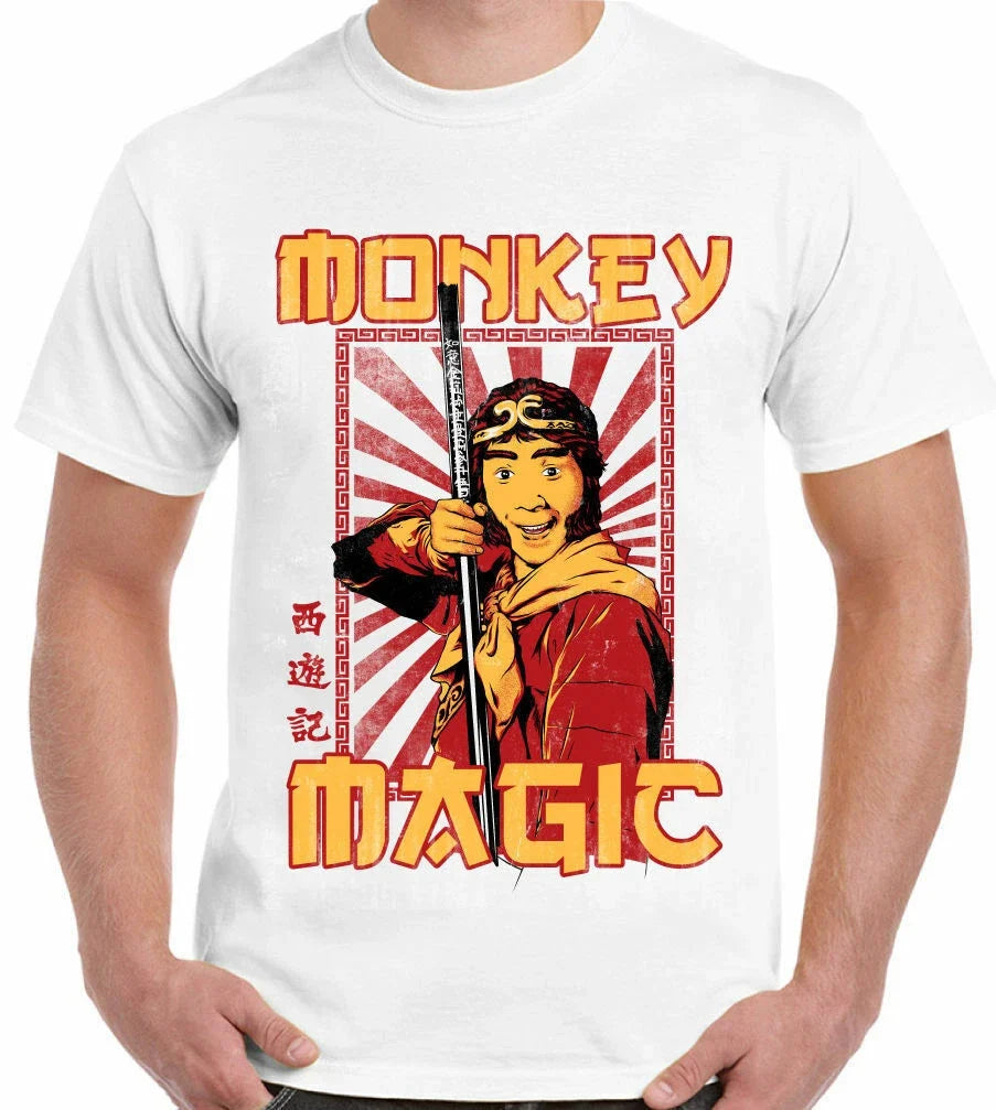 Monkey Magic T-Shirt Mens Retro Chinese Fantasy TV Show 70's 80's Martial Arts Unisex T-shirt, Sweatshirt, Hoodie, Long Sleeve Tee - T-Shirt, Sweatshirt, Hoodie