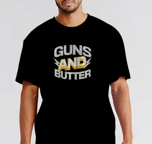 GUNS AND BUTTER Retro Logo T-Shirt Sizes S-5XL Unisex T-shirt, Sweatshirt, Hoodie, Long Sleeve Tee - T-Shirt, Sweatshirt, Hoodie
