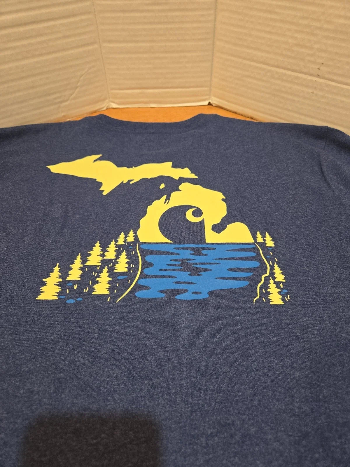 Carhartt Loose Fit Men's M Double-Sided T-Shirt Michigan Logo USA Gorpcore Unisex T-shirt, Sweatshirt, Hoodie, Long Sleeve Tee - T-Shirt, Sweatshirt, Hoodie