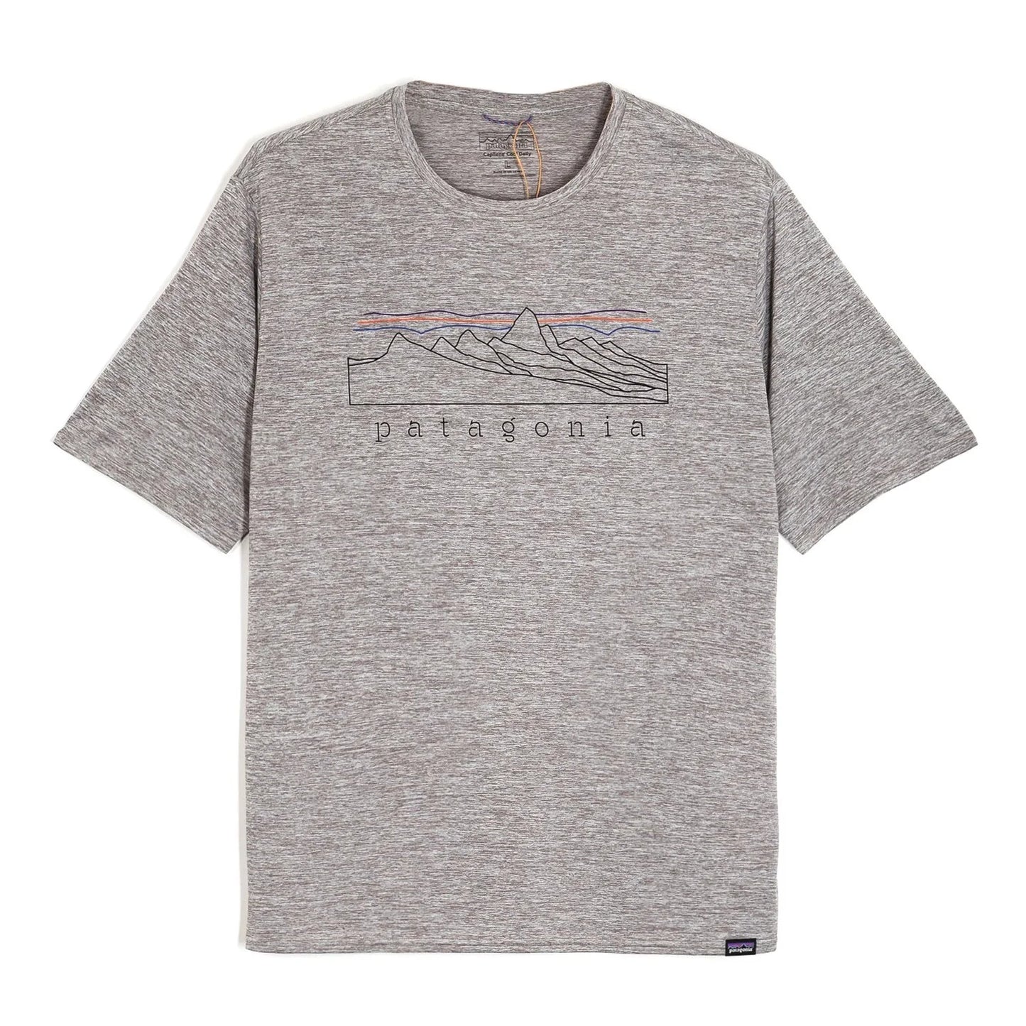Patagonia Mens Capilene Cool Daily Graphic S/S T-shirt -Stratapeaks Feather Grey Unisex T-shirt, Sweatshirt, Hoodie, Long Sleeve Tee - T-Shirt, Sweatshirt, Hoodie