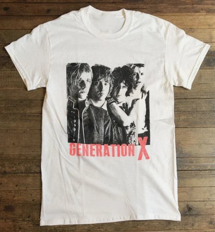 Collection Generation X Band 90s Gift For Fan S to 5XL White T-shirt Unisex T-shirt, Sweatshirt, Hoodie, Long Sleeve Tee - T-Shirt, Sweatshirt, Hoodie