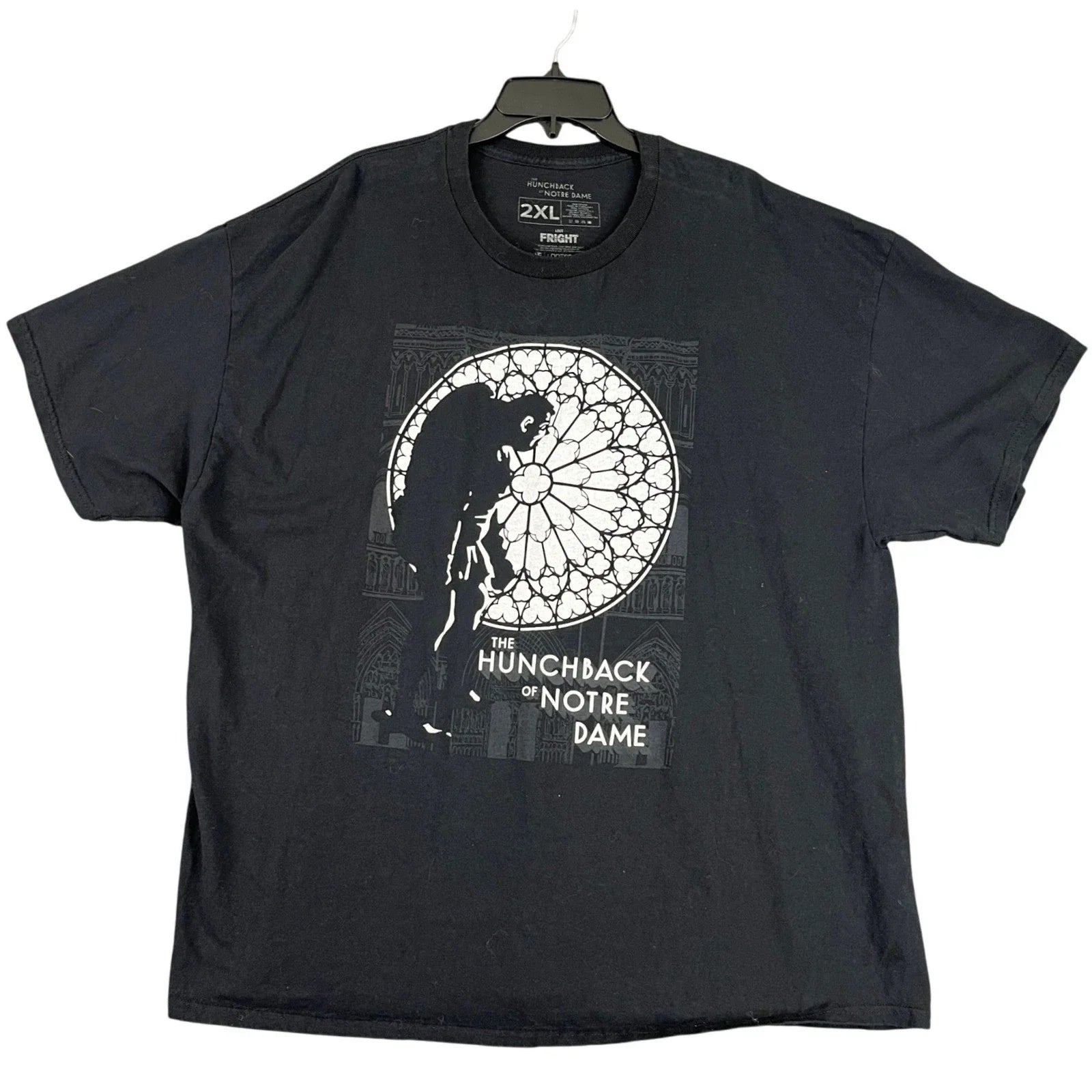 Notre Dame Loot Crate Shirt Mens 2XL Hunchback Graphic Rose Window Horror Casual Unisex T-shirt, Sweatshirt, Hoodie, Long Sleeve Tee - T-Shirt, Sweatshirt, Hoodie