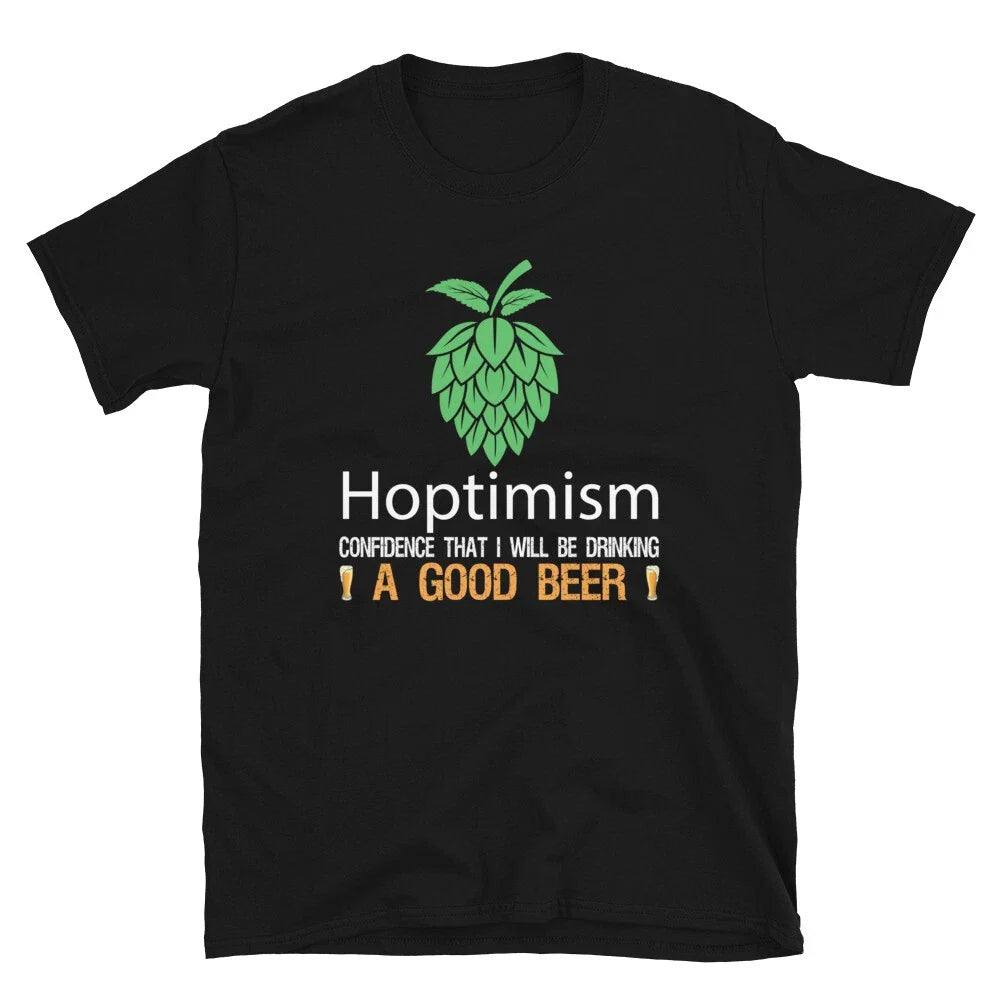 Hoptimism Drinking Good Beer Funny Alcohol - Adult & Kids T-Shirts, Sweatshirts & Hoodies apparel design preview 1