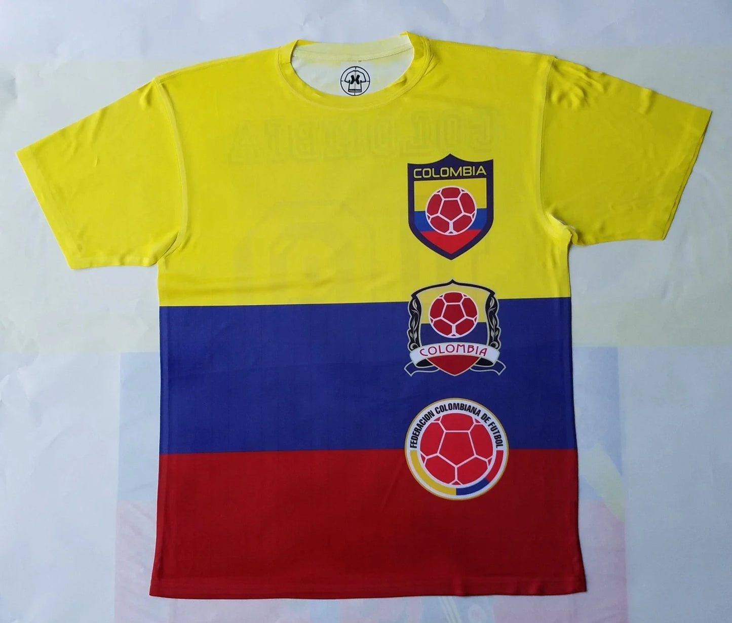Colombia Soccer logo dry fit T shirt futbol world cup Unisex T-shirt, Sweatshirt, Hoodie, Long Sleeve Tee - T-Shirt, Sweatshirt, Hoodie