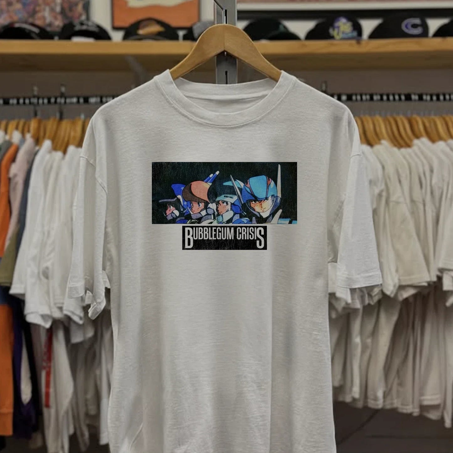 90s Bubblegum Crisis Classic T-Shirt White XL Unisex T-shirt, Sweatshirt, Hoodie, Long Sleeve Tee - T-Shirt, Sweatshirt, Hoodie