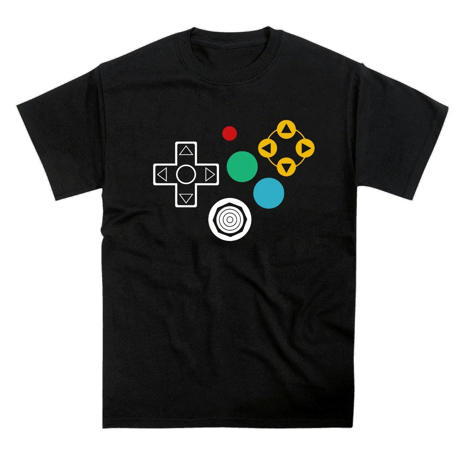 N64 Joypad Buttons Inspired T-Shirt Unisex T-shirt, Sweatshirt, Hoodie, Long Sleeve Tee - T-Shirt, Sweatshirt, Hoodie