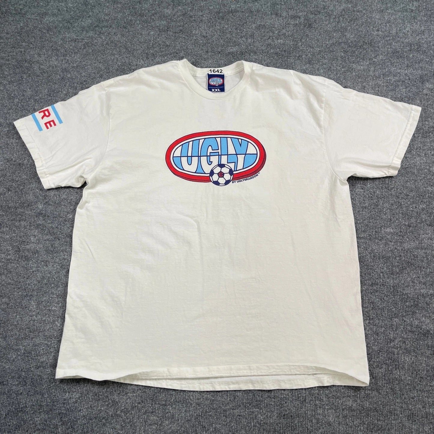 Vintag 90s Ugly Brandon Soccer Shirt 2XL 25x30 White Unisex T-shirt, Sweatshirt, Hoodie, Long Sleeve Tee - T-Shirt, Sweatshirt, Hoodie