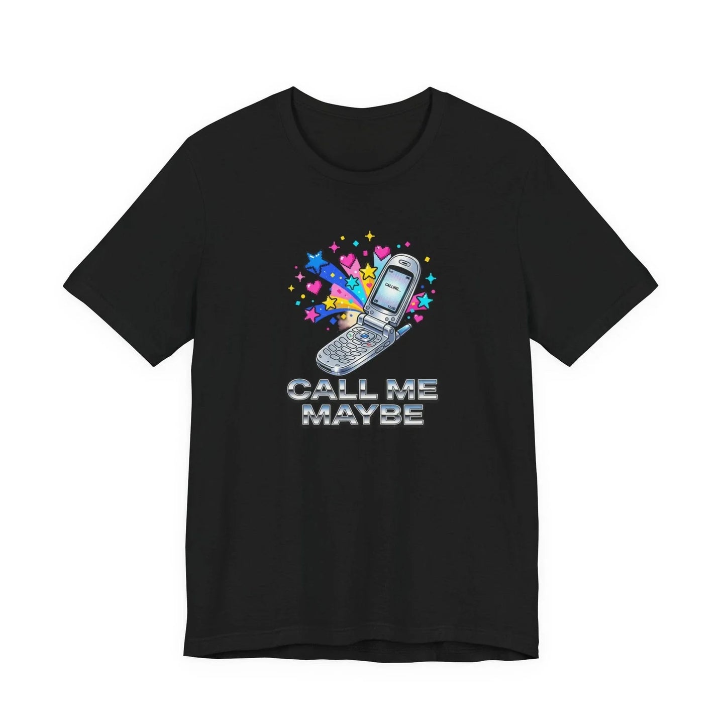 Pixel Star Y2K Flip Phone Graphic T-Shirt 2000s Retro Unisex T-shirt, Sweatshirt, Hoodie, Long Sleeve Tee - T-Shirt, Sweatshirt, Hoodie