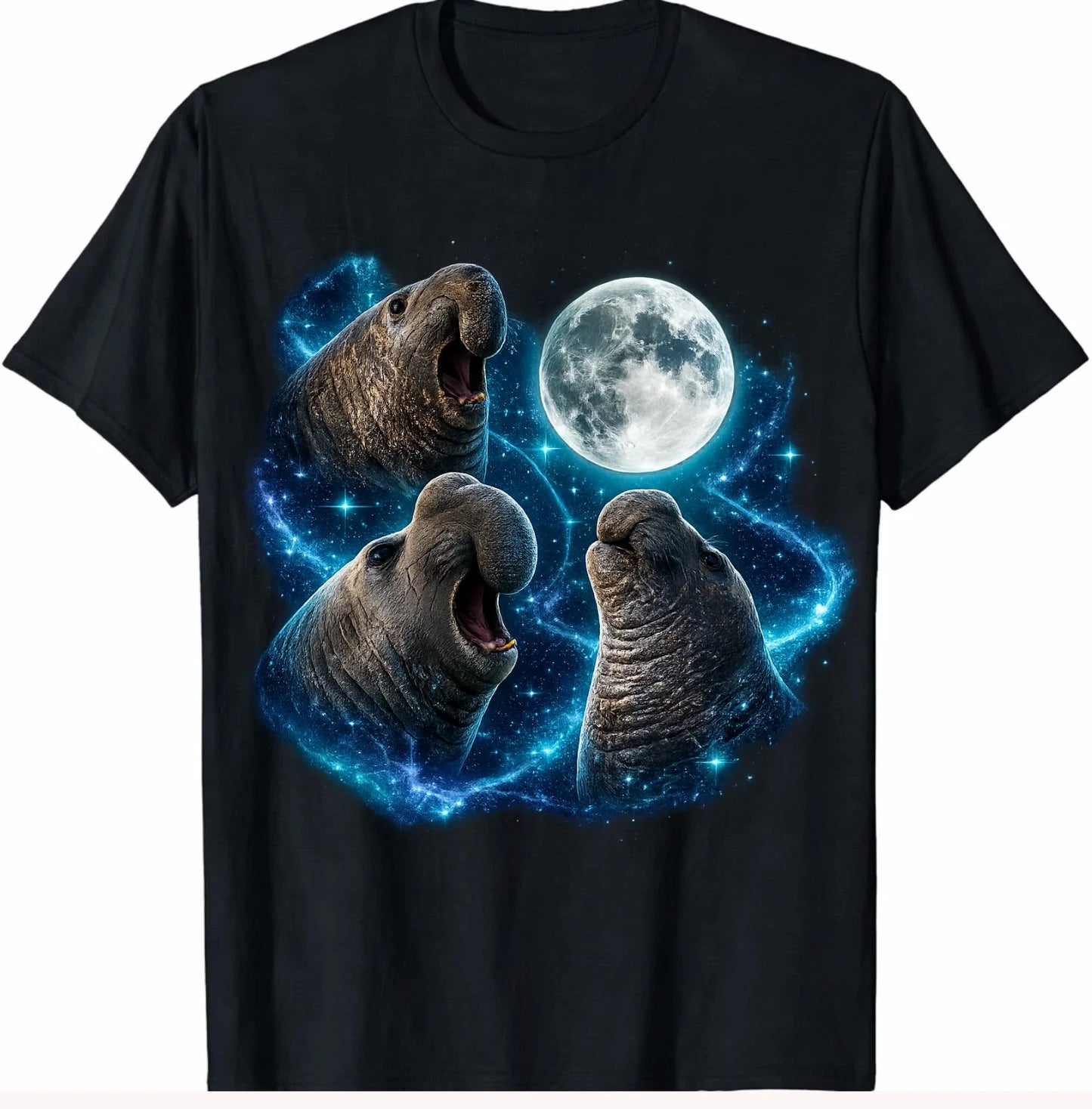 Elephant Seal Lover Galaxy Moon Wildlife Animal Zoologist Gift Unisex T-Shirt Unisex T-shirt, Sweatshirt, Hoodie, Long Sleeve Tee - T-Shirt, Sweatshirt, Hoodie