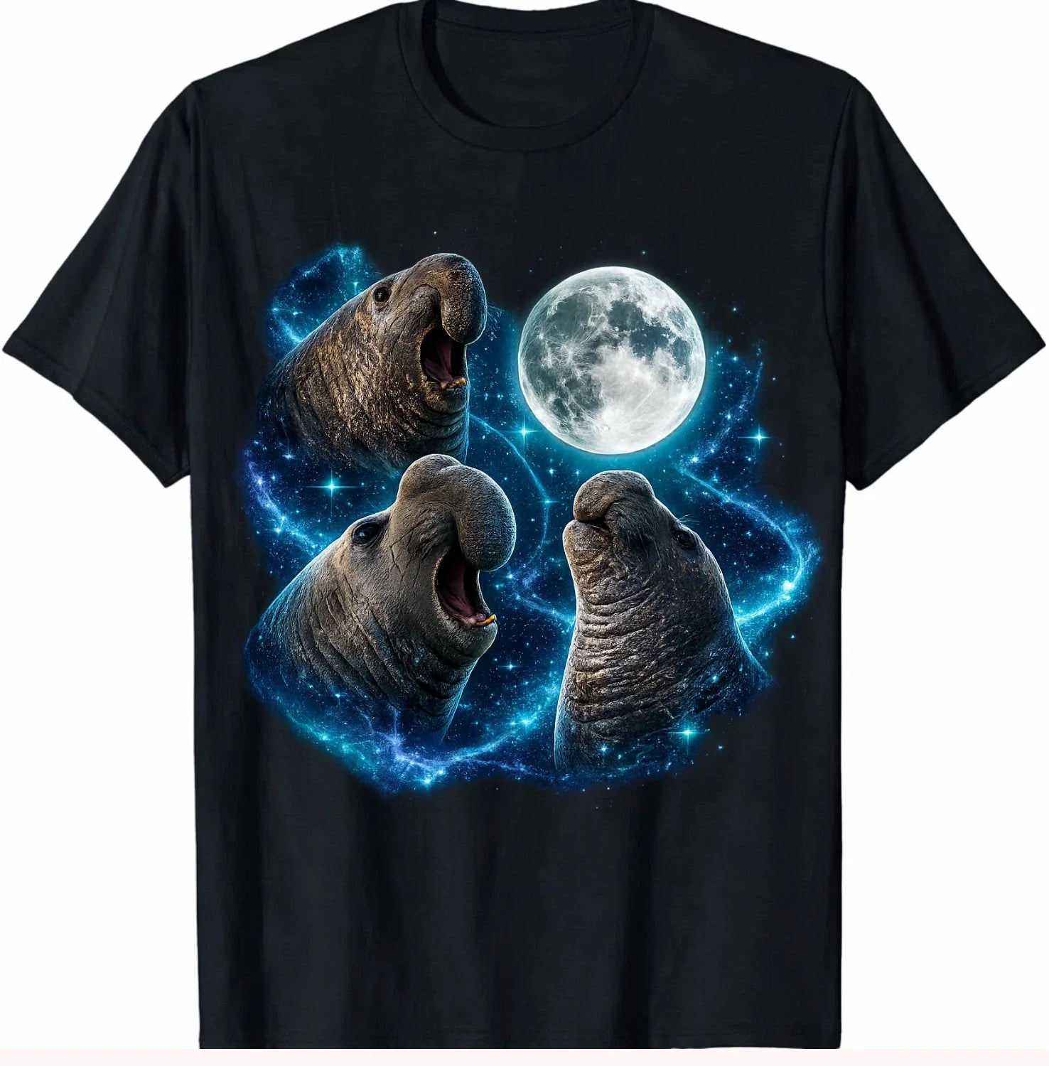 Elephant Seal Lover Galaxy Moon Wildlife Animal Zoologist Gift Unisex T-Shirt Unisex T-shirt, Sweatshirt, Hoodie, Long Sleeve Tee - T-Shirt, Sweatshirt, Hoodie