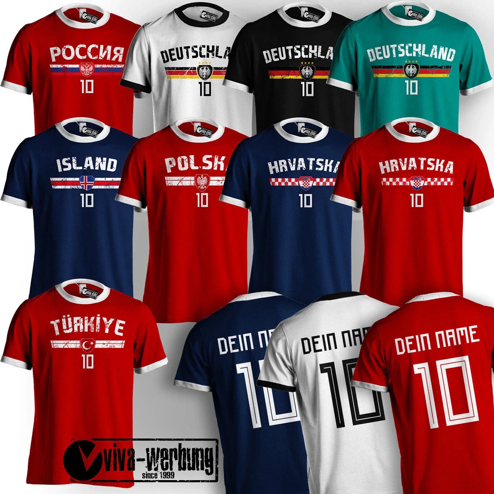 Trkiye Polska Russia Iceland T-Shirt With Name Number For Men Women Gift Unisex T-shirt, Sweatshirt, Hoodie, Long Sleeve Tee - T-Shirt, Sweatshirt, Hoodie