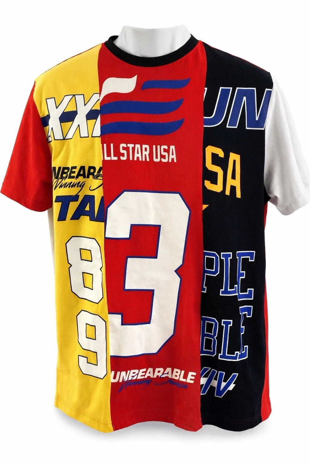 Seven Souls Patchwork Graphic T-Shirt Mens M Multi Color Block All Star USA Unisex T-shirt, Sweatshirt, Hoodie, Long Sleeve Tee - T-Shirt, Sweatshirt, Hoodie