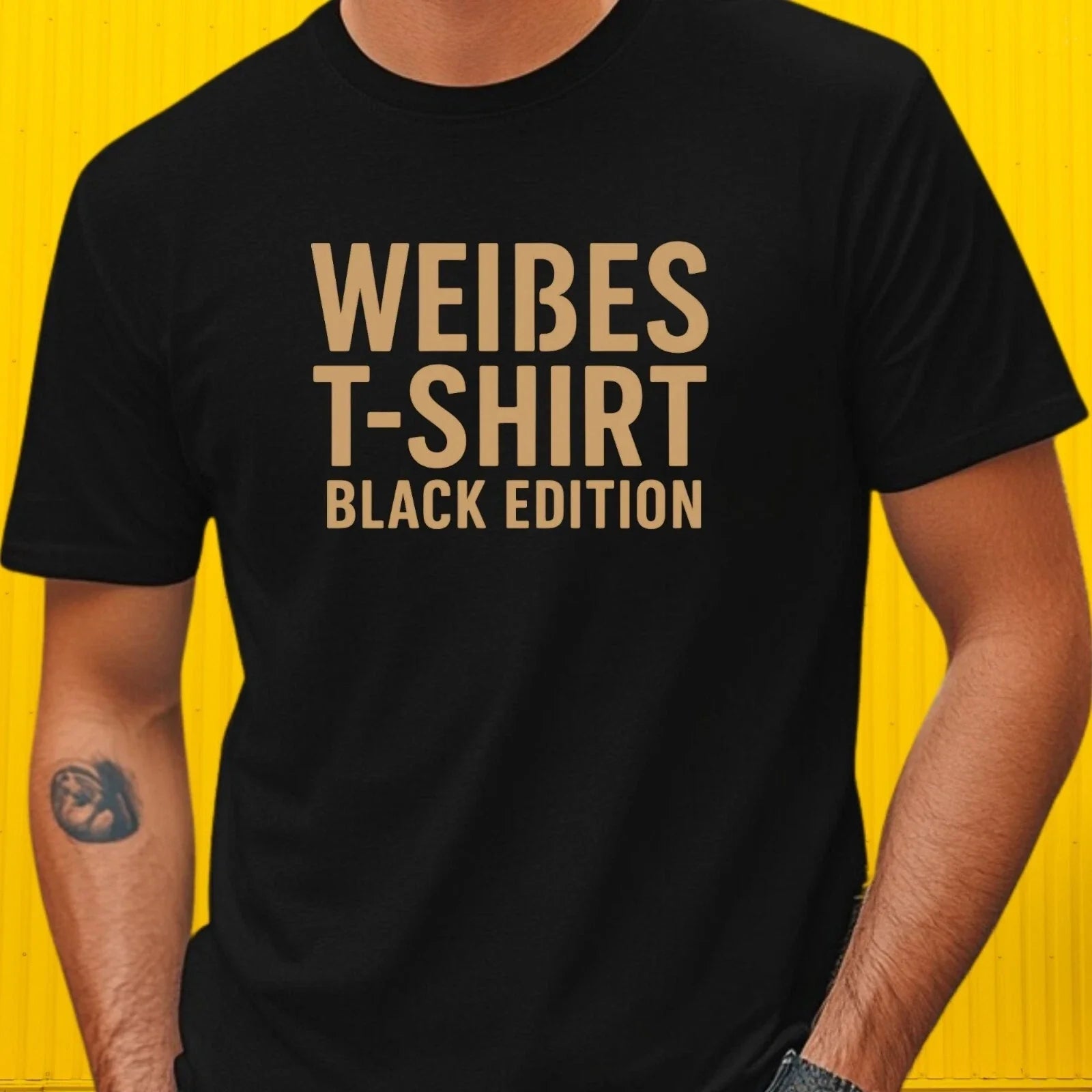 Mens T-Shirt White Tee Black Edition Motif Cotton Size XS to 5XL Unisex T-shirt, Sweatshirt, Hoodie, Long Sleeve Tee - T-Shirt, Sweatshirt, Hoodie
