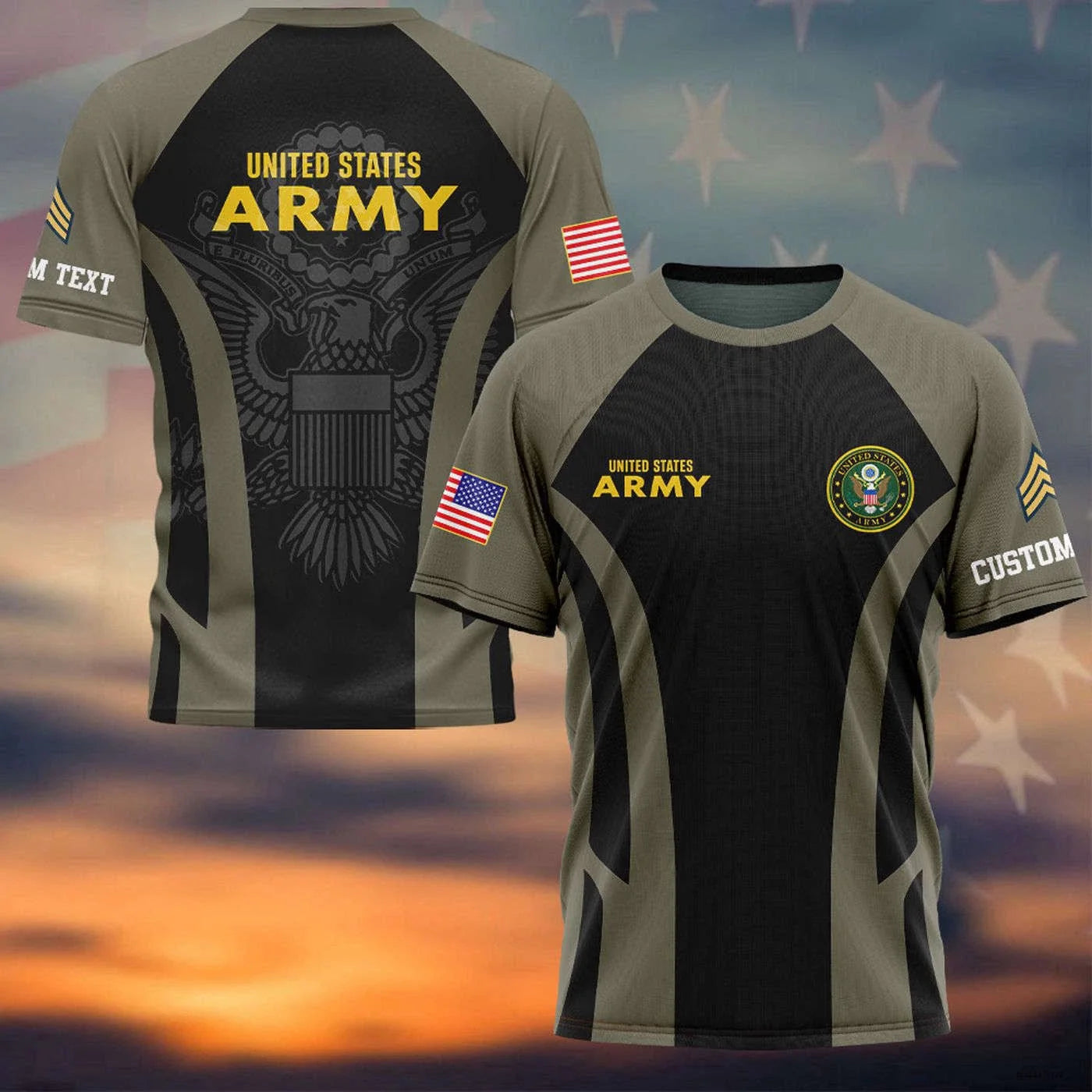 Show Your Patriotism with Custom U S Veteran T-Shirt: 3D Print All Unisex T-shirt, Sweatshirt, Hoodie, Long Sleeve Tee - T-Shirt, Sweatshirt, Hoodie