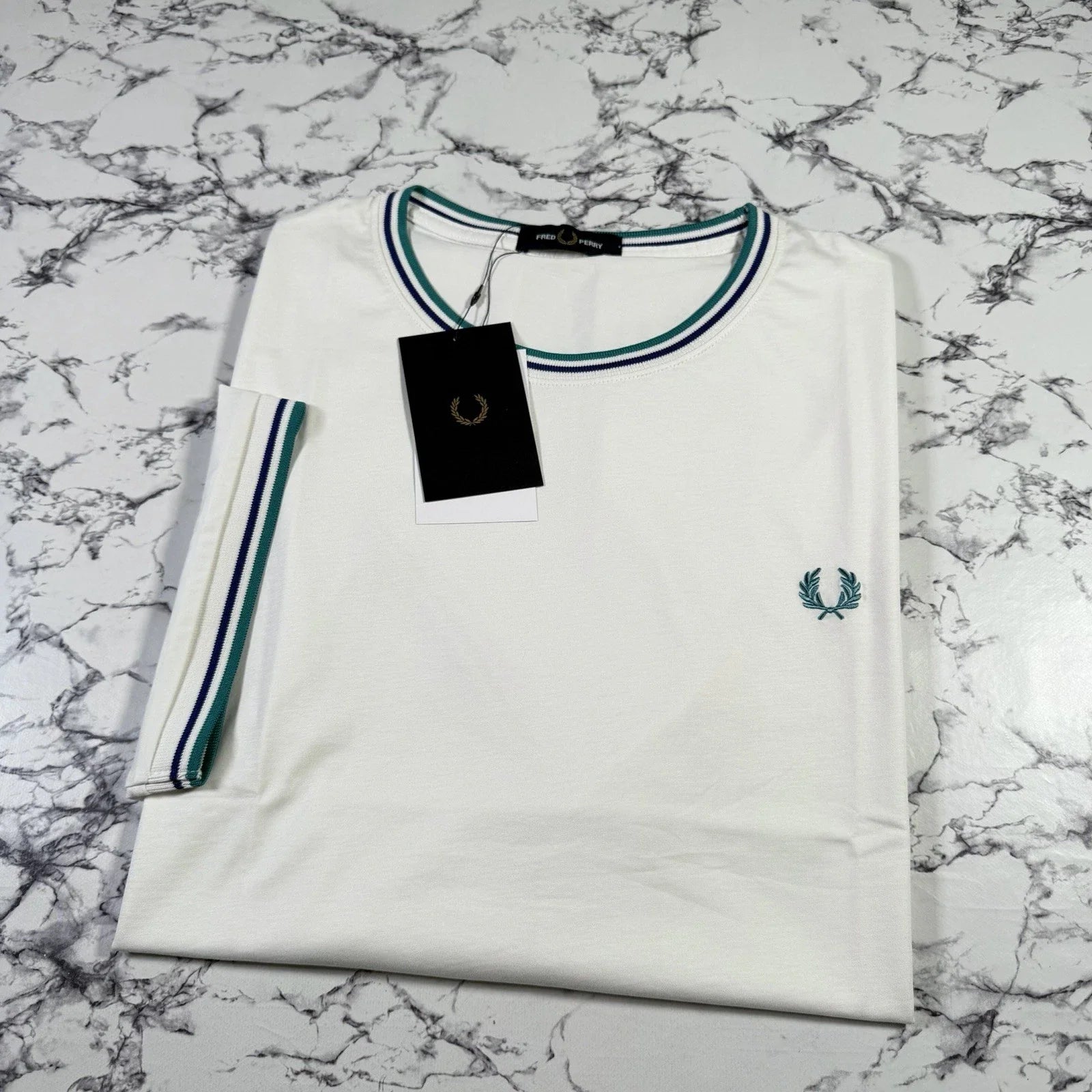 FRED PERRY Mens White Twin Tipped T Shirt SIZE 2XL XXL M1588V 94A BNWT Unisex T-shirt, Sweatshirt, Hoodie, Long Sleeve Tee - T-Shirt, Sweatshirt, Hoodie