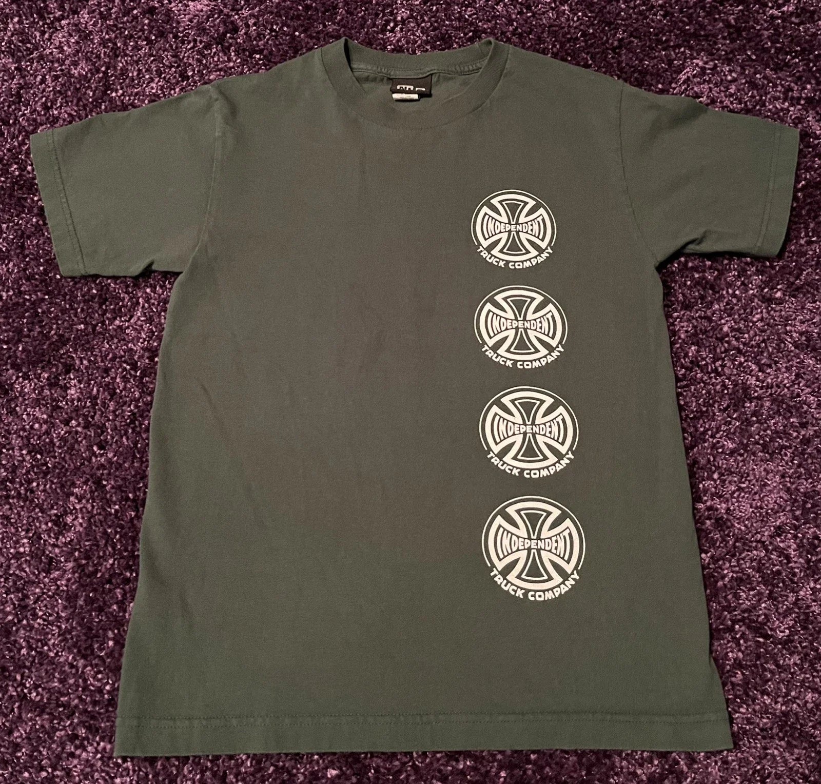 Mens Y2K Vintage NHS Independent Truck Company Cotton T-shirt Dark Green Small Unisex T-shirt, Sweatshirt, Hoodie, Long Sleeve Tee - T-Shirt, Sweatshirt, Hoodie