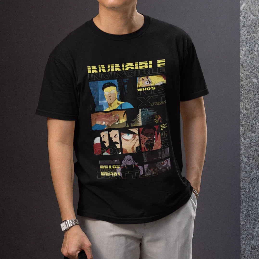 Invincible Graphic T-Shirt | Superhero Comic Anime Style Tee | Unisex Fan Shirt Unisex T-shirt, Sweatshirt, Hoodie, Long Sleeve Tee - T-Shirt, Sweatshirt, Hoodie