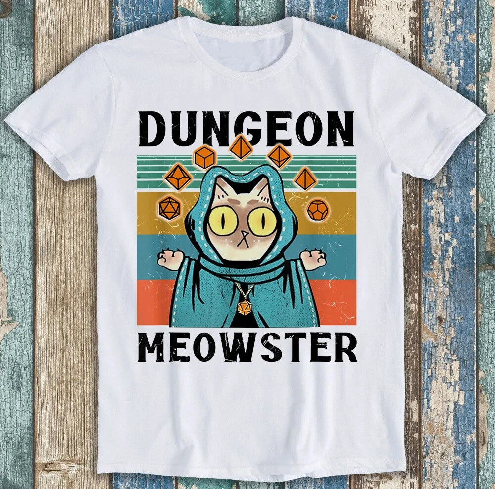 Dungeon Meowster Funny Nerdy Gamer Cat-D20 Dice RPG Funny Gift Tee T Shirt M1389 Unisex T-shirt, Sweatshirt, Hoodie, Long Sleeve Tee - T-Shirt, Sweatshirt, Hoodie