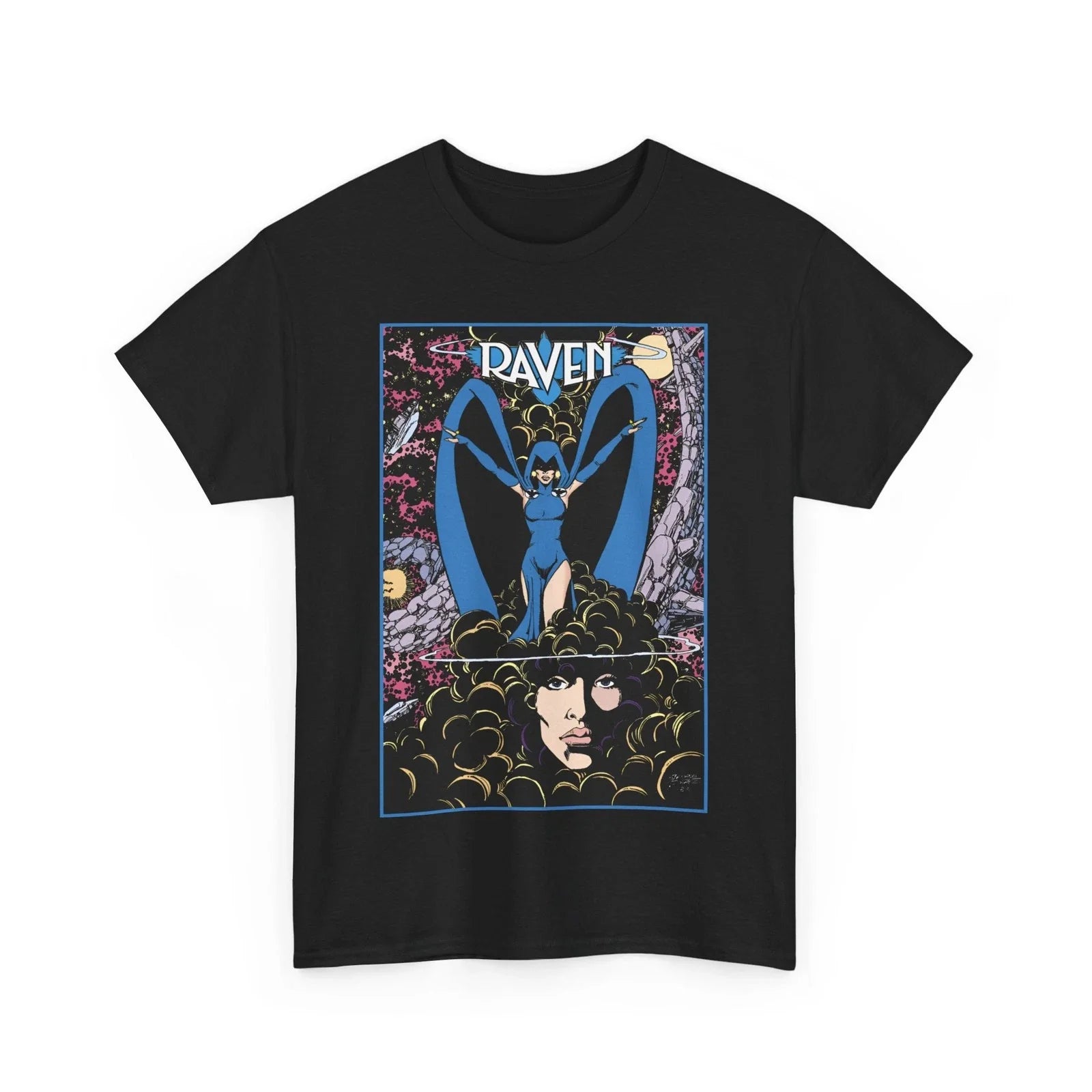 Raven T-Shirt Mens Unisex Vintage Style Goth Aesthetic George Perez Art DC Unisex T-shirt, Sweatshirt, Hoodie, Long Sleeve Tee - T-Shirt, Sweatshirt, Hoodie