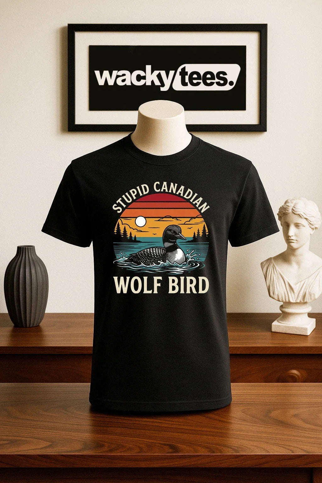 Stupid Canadian Wolf Bird Heated Rivalry Graphic Tee Shirt Unisex T-shirt, Sweatshirt, Hoodie, Long Sleeve Tee - T-Shirt, Sweatshirt, Hoodie
