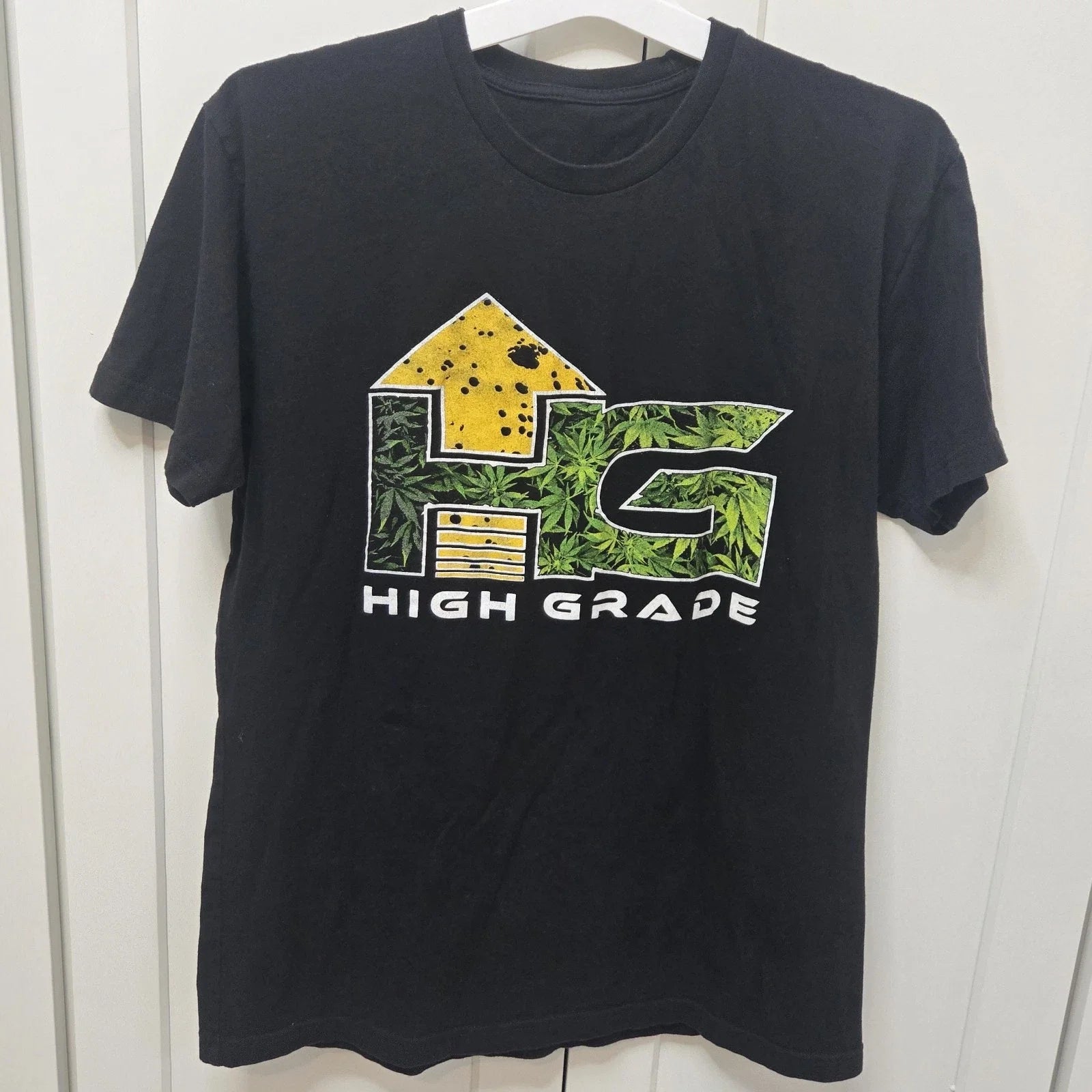 HG High Grade Cannabis Leaf Graphic T Shirt Black Streetwear Marijuana Tee Men's Unisex T-shirt, Sweatshirt, Hoodie, Long Sleeve Tee - T-Shirt, Sweatshirt, Hoodie
