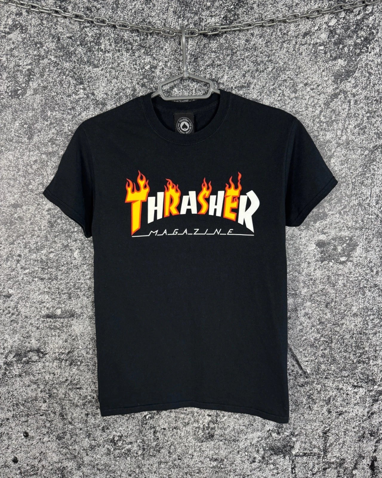THRASHER Skateboard Magazine Short Sleeve T-Shirt Streetwear Flame Logo Size S Unisex T-shirt, Sweatshirt, Hoodie, Long Sleeve Tee - T-Shirt, Sweatshirt, Hoodie