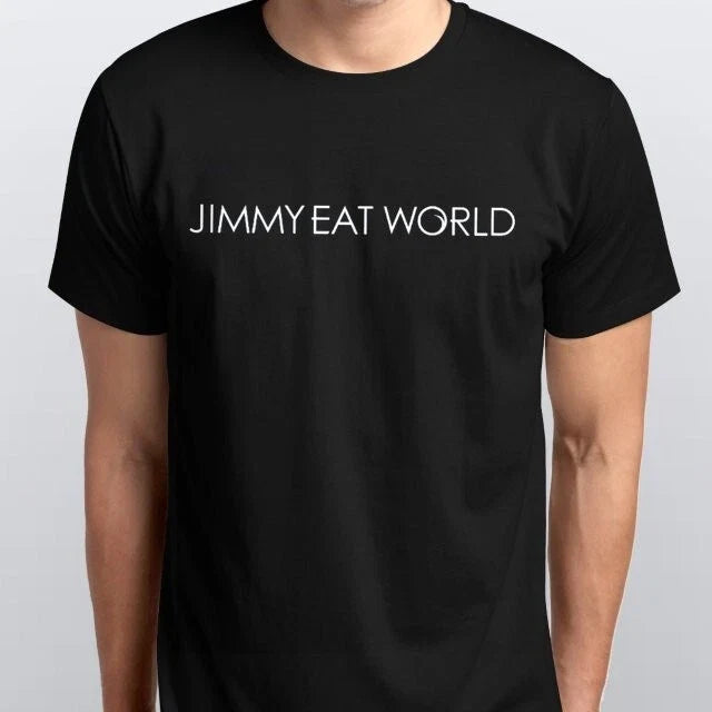 JIMMY EAT WORLD T-SHIRT All sizes S M L XL XXL colours Black, White Unisex T-shirt, Sweatshirt, Hoodie, Long Sleeve Tee - T-Shirt, Sweatshirt, Hoodie