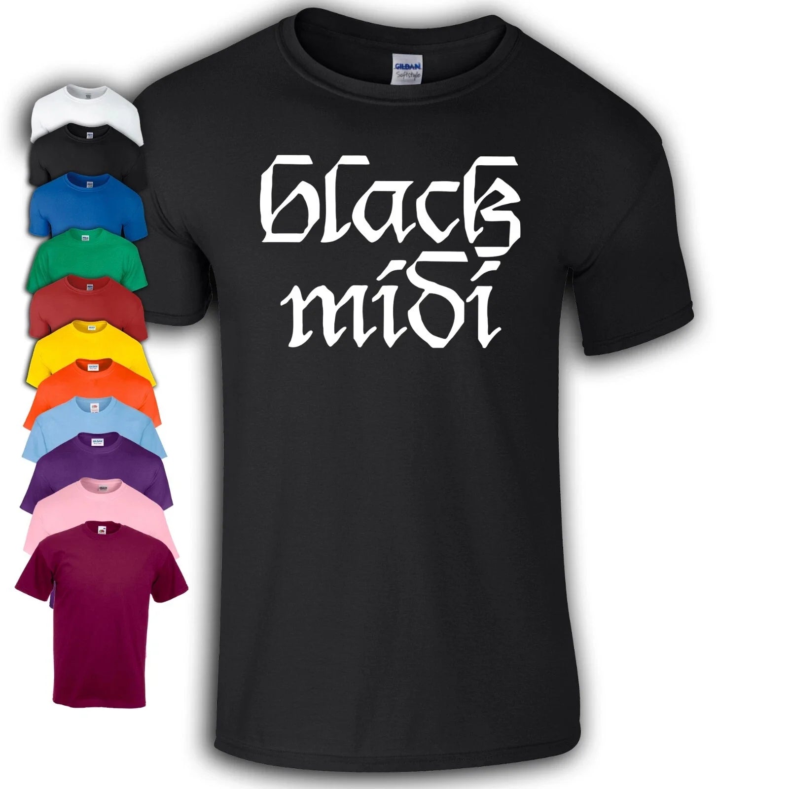 Black Midi TShirt | Rock N Roll | Indie Unisex T-shirt, Sweatshirt, Hoodie, Long Sleeve Tee - T-Shirt, Sweatshirt, Hoodie