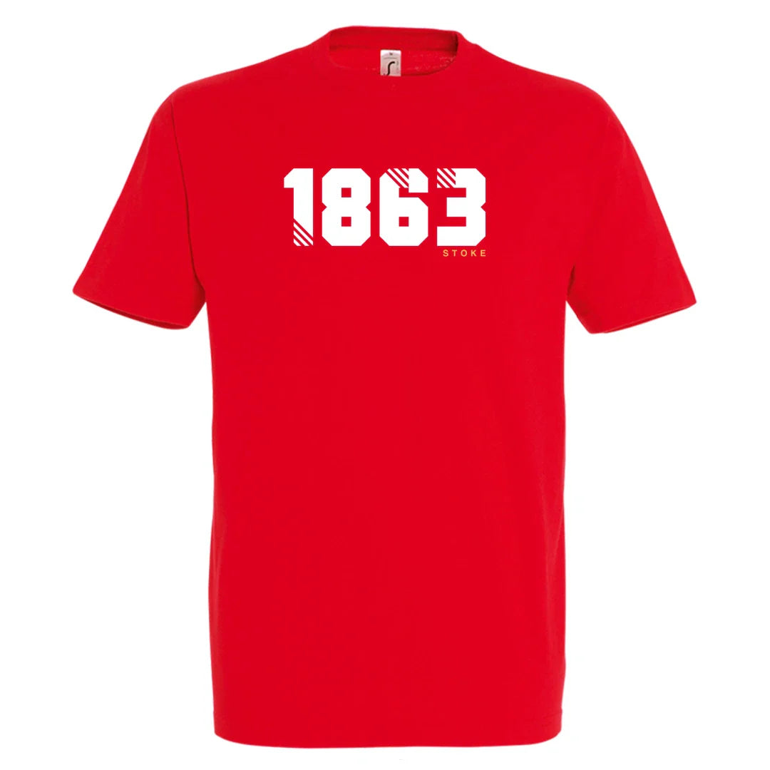 Stoke City Football Shirt 1863 Est Year Retro Gift Casual T Shirt Unisex T-shirt, Sweatshirt, Hoodie, Long Sleeve Tee - T-Shirt, Sweatshirt, Hoodie