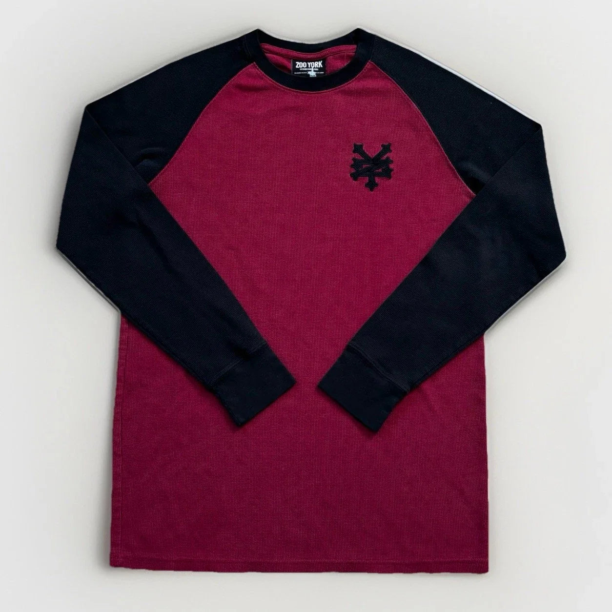 Vintage Zoo York Shirt Mens L Burgundy Y2K Emo Grunge Punk Thermal Long Sleeve Unisex T-shirt, Sweatshirt, Hoodie, Long Sleeve Tee - T-Shirt, Sweatshirt, Hoodie