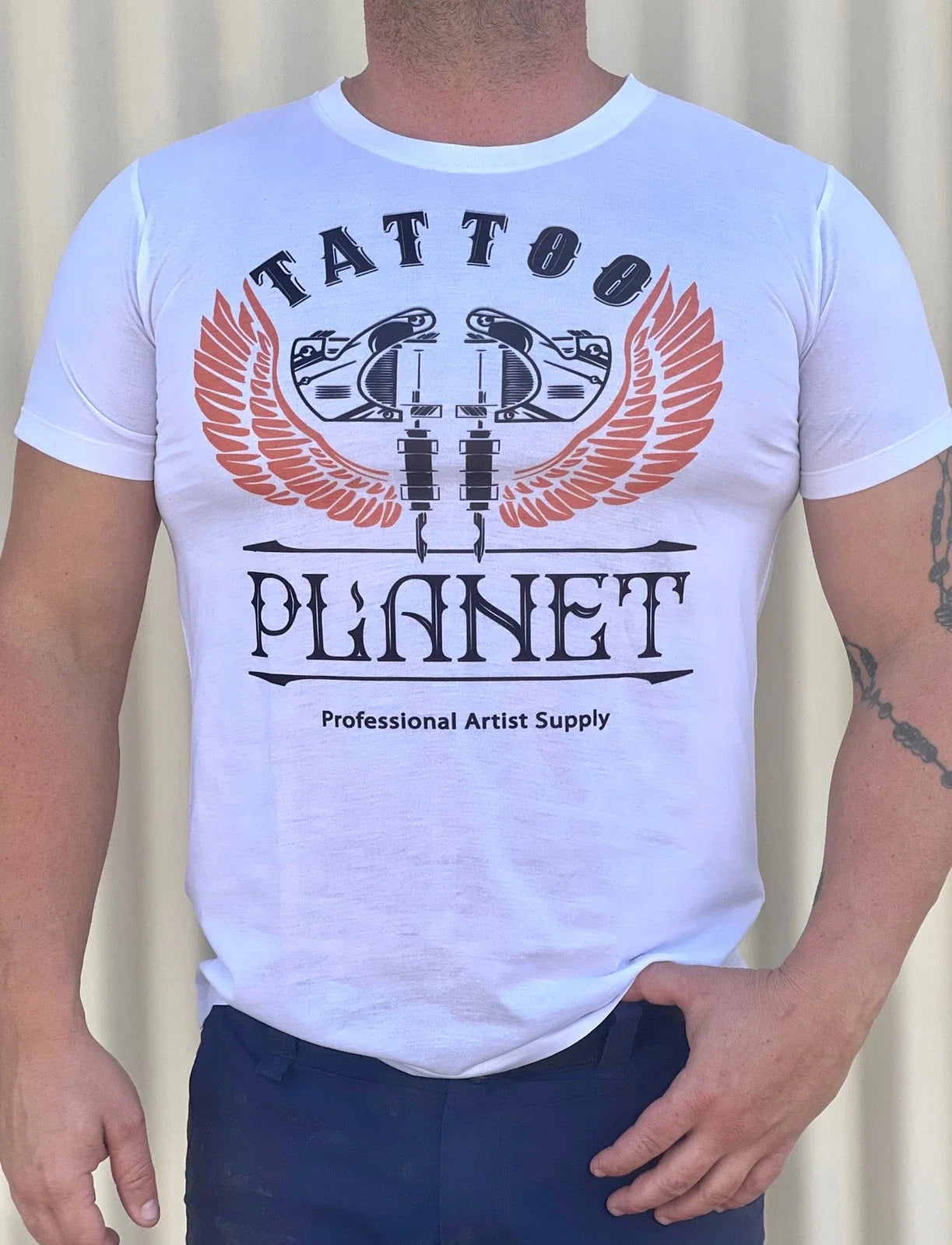 Tattoo Planet T-Shirt Artist Street Fashion Mens Ladies - White Unisex T-shirt, Sweatshirt, Hoodie, Long Sleeve Tee - T-Shirt, Sweatshirt, Hoodie