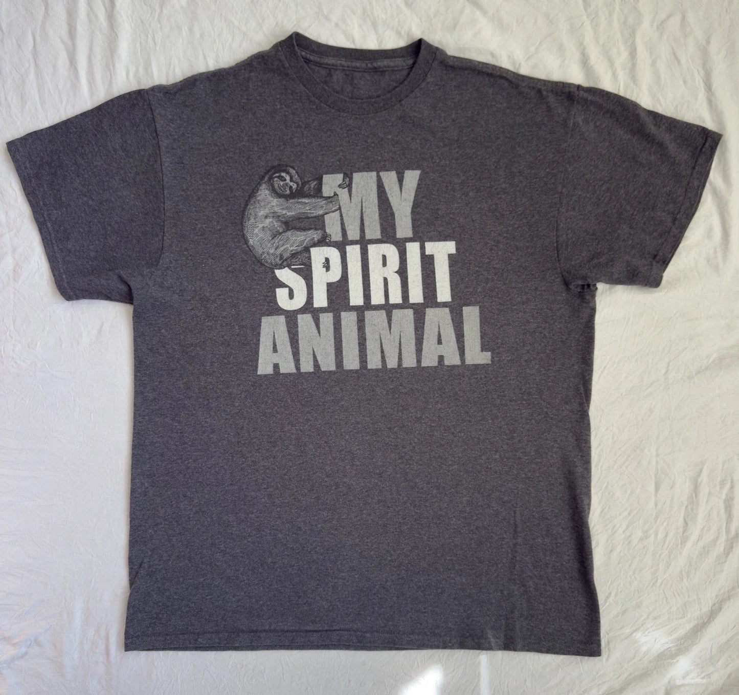 My Spirit Animal: Sloth T Shirt Mens M Funny Lazy Slow Sarcastic Graphic Novelty Unisex T-shirt, Sweatshirt, Hoodie, Long Sleeve Tee - T-Shirt, Sweatshirt, Hoodie