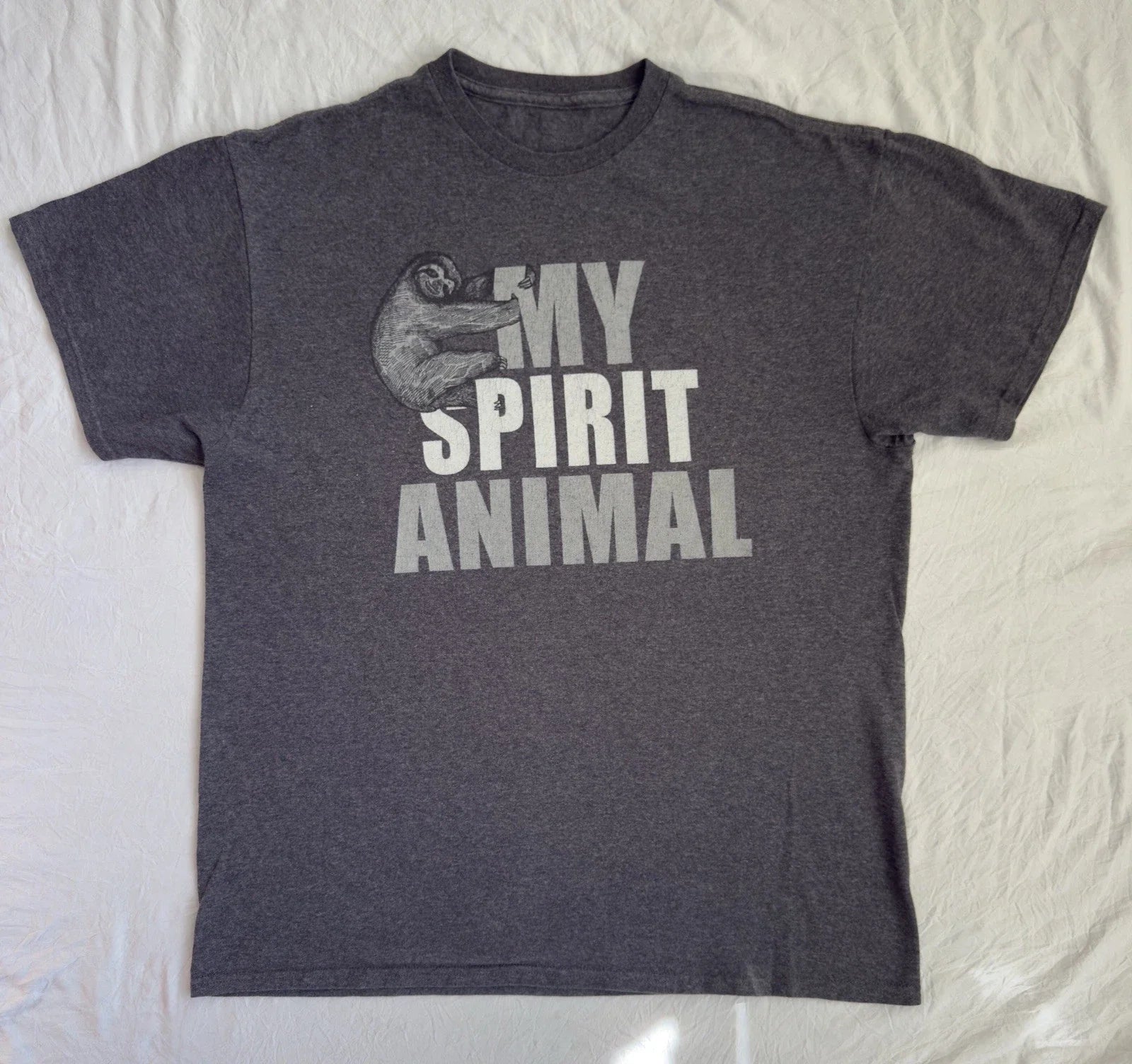 My Spirit Animal: Sloth T Shirt Mens M Funny Lazy Slow Sarcastic Graphic Novelty Unisex T-shirt, Sweatshirt, Hoodie, Long Sleeve Tee - T-Shirt, Sweatshirt, Hoodie