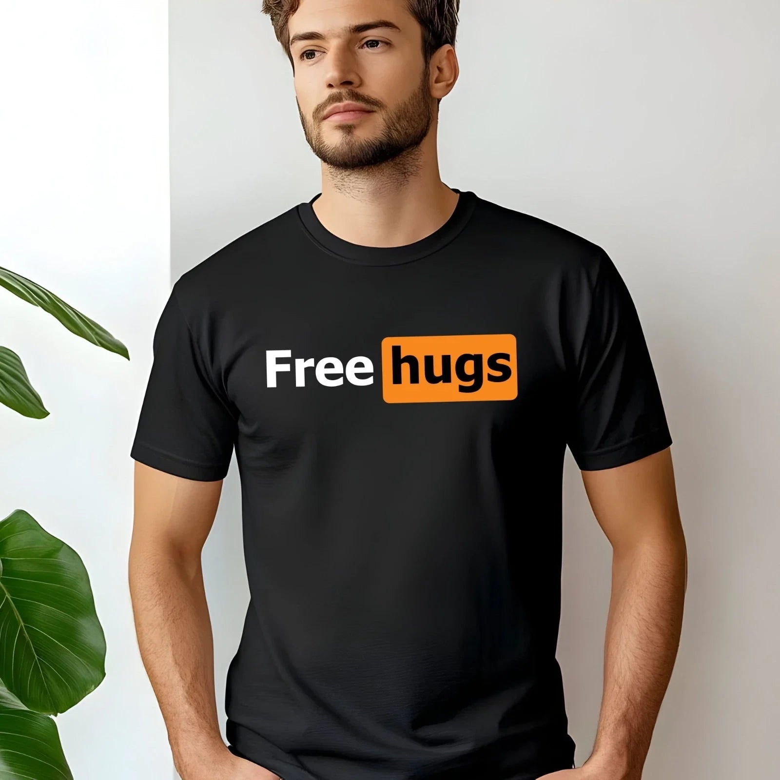 Free Hugs Men's Funny T-Shirt Printed Novelty Joke Birthday Gift Regular Fit Top Unisex T-shirt, Sweatshirt, Hoodie, Long Sleeve Tee - T-Shirt, Sweatshirt, Hoodie