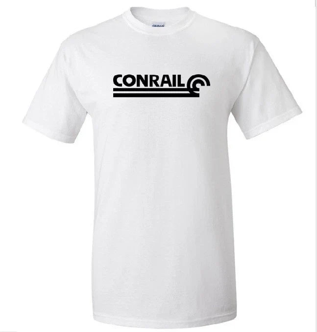 Conrail T-shirt Defunct Railroad Train Company Cool 80s White Tee Shirt S-5XL Unisex T-shirt, Sweatshirt, Hoodie, Long Sleeve Tee - T-Shirt, Sweatshirt, Hoodie