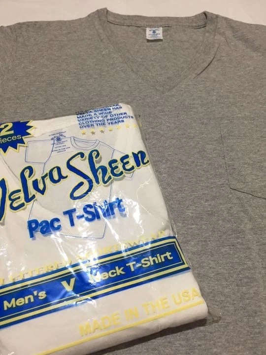 Velva Sheen V-Neck Pocket T-Shirt H.Gray Size M Made in USA Unisex T-shirt, Sweatshirt, Hoodie, Long Sleeve Tee - T-Shirt, Sweatshirt, Hoodie