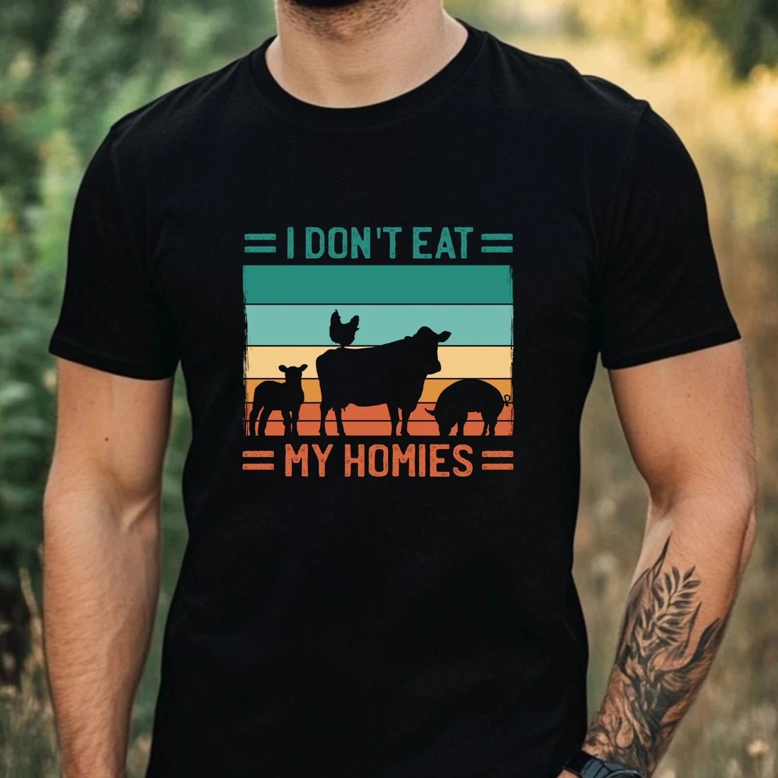Mens Vegan Print Cotton T Shirt Size XS to 5XL Unisex T-shirt, Sweatshirt, Hoodie, Long Sleeve Tee - T-Shirt, Sweatshirt, Hoodie