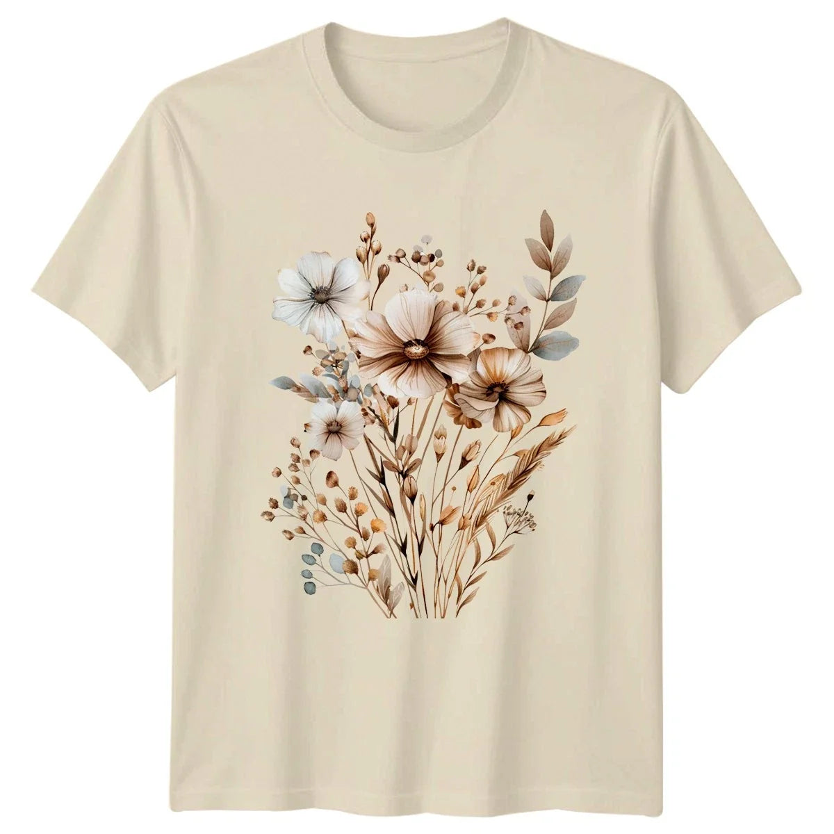 Boho Rustic Spring Floral T-Shirt Womens Gift For Her Unisex T-shirt, Sweatshirt, Hoodie, Long Sleeve Tee - T-Shirt, Sweatshirt, Hoodie