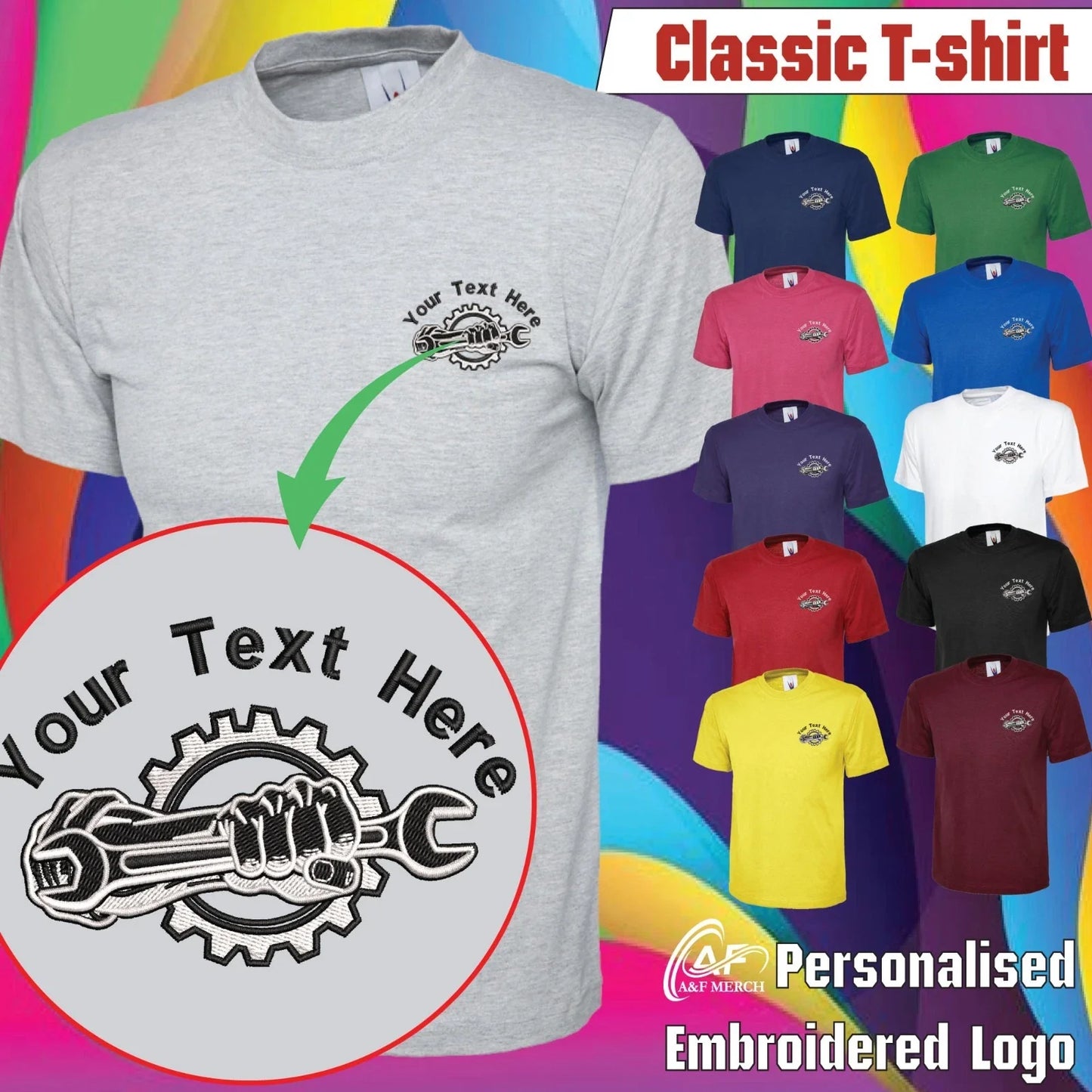 Personalised Embroidered Car Mechanic Crew Uniform T-Shirt Auto Repair Workwear Unisex T-shirt, Sweatshirt, Hoodie, Long Sleeve Tee - T-Shirt, Sweatshirt, Hoodie