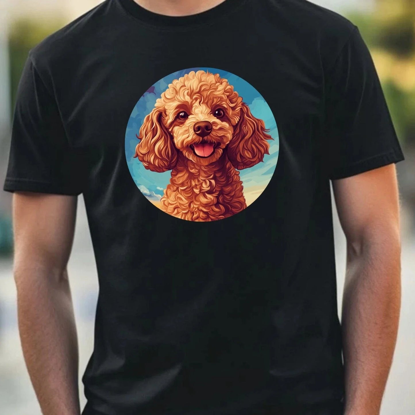 Mens Poodle Motif Cotton T-Shirt Size XS to 5XL Unisex T-shirt, Sweatshirt, Hoodie, Long Sleeve Tee - T-Shirt, Sweatshirt, Hoodie
