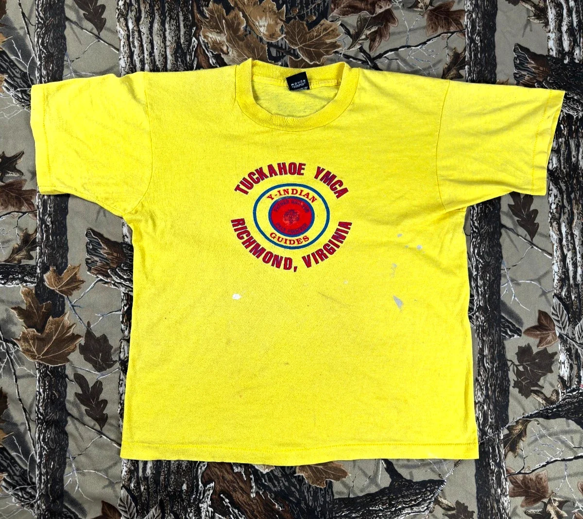 DISTRESSED Vintage 80s 90s YMCA Screen Stars Y-Indian Father and Son Tee Sz L Unisex T-shirt, Sweatshirt, Hoodie, Long Sleeve Tee - T-Shirt, Sweatshirt, Hoodie
