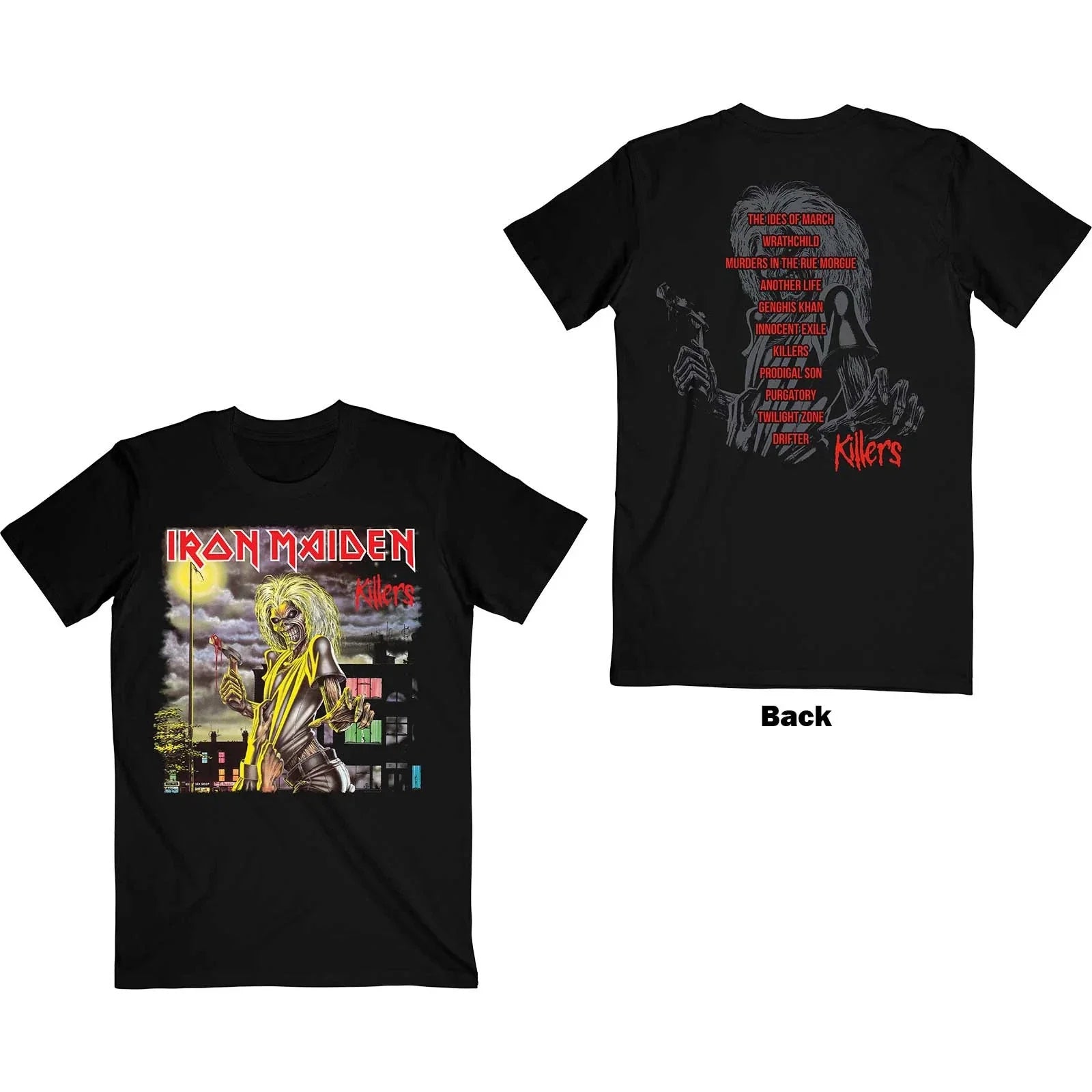 Iron Maiden T-Shirt: Killers V.2. Album Track list OFFICIAL NEW Unisex T-shirt, Sweatshirt, Hoodie, Long Sleeve Tee - T-Shirt, Sweatshirt, Hoodie