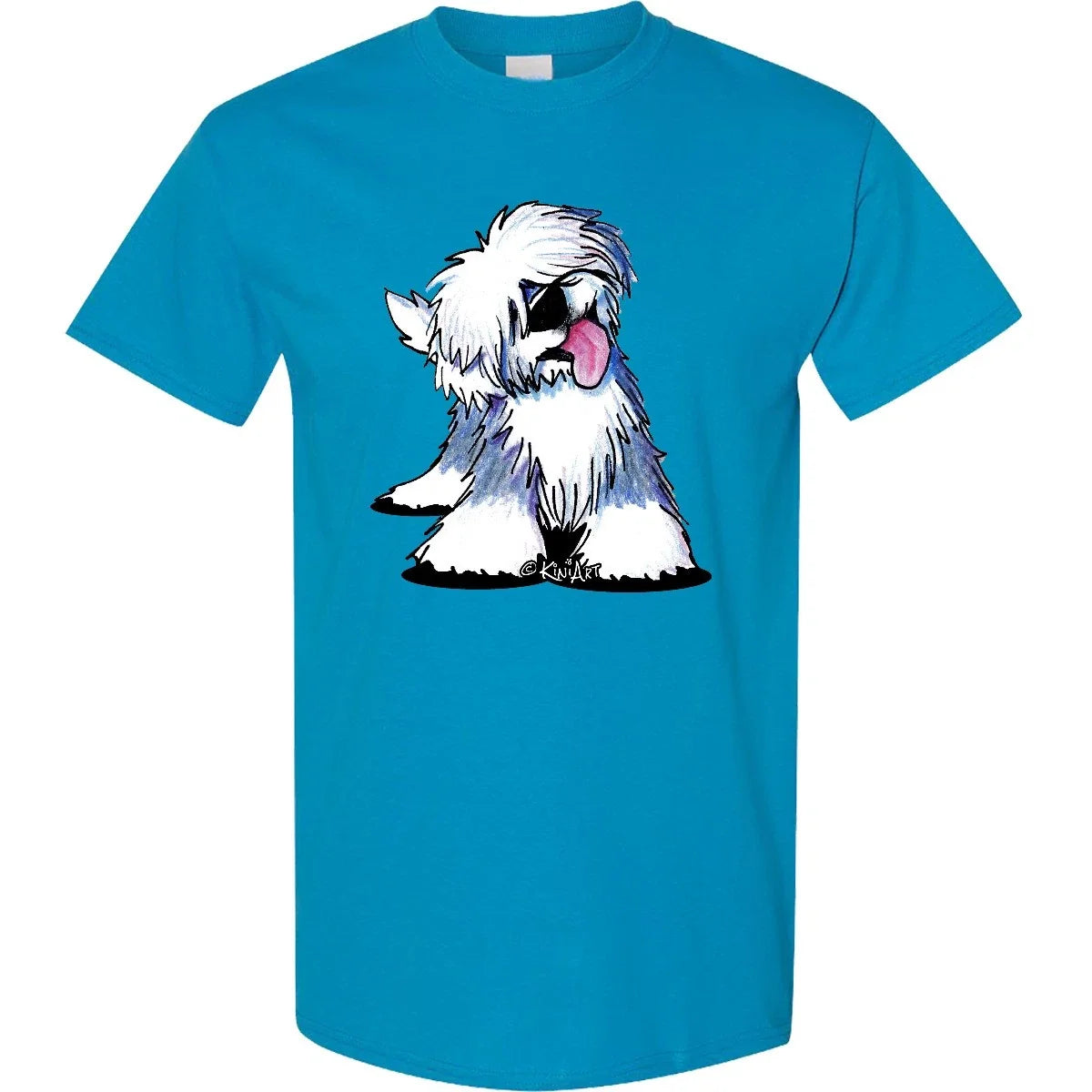 Inktastic Old English Sheepdog T-Shirt - KiniArt Oes Sheepdogs Dog Dogs Cartoon Unisex T-shirt, Sweatshirt, Hoodie, Long Sleeve Tee - T-Shirt, Sweatshirt, Hoodie