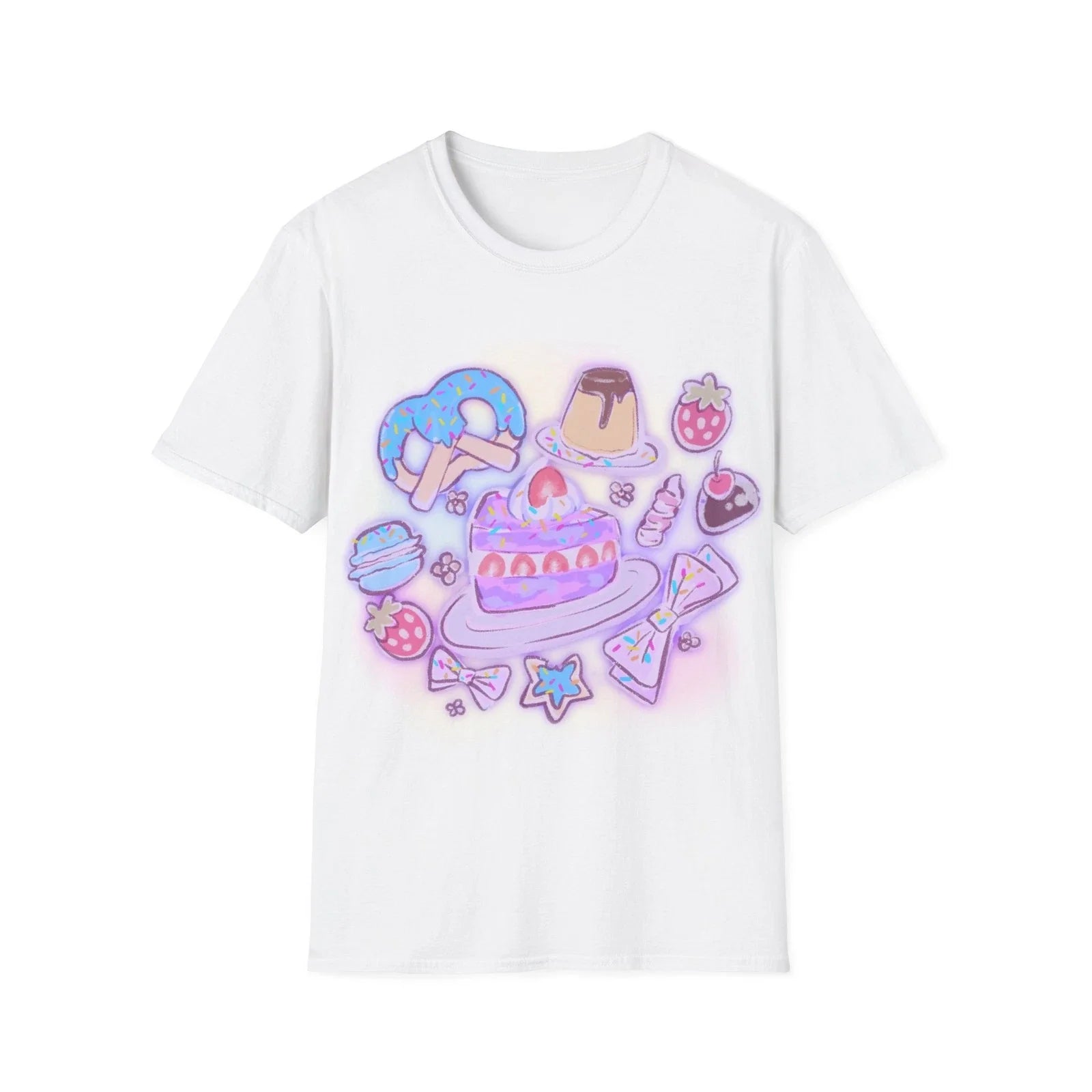 Kawaii Dessert cutecore T-Shirt | pastel Cakes, Donuts & Sweets Unisex T-shirt, Sweatshirt, Hoodie, Long Sleeve Tee - T-Shirt, Sweatshirt, Hoodie