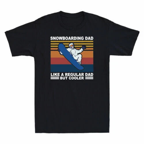 Snowboarding Dad Like A Regular Dad But Cooler Father's Day Retro Men's T-shirt Unisex T-shirt, Sweatshirt, Hoodie, Long Sleeve Tee - T-Shirt, Sweatshirt, Hoodie