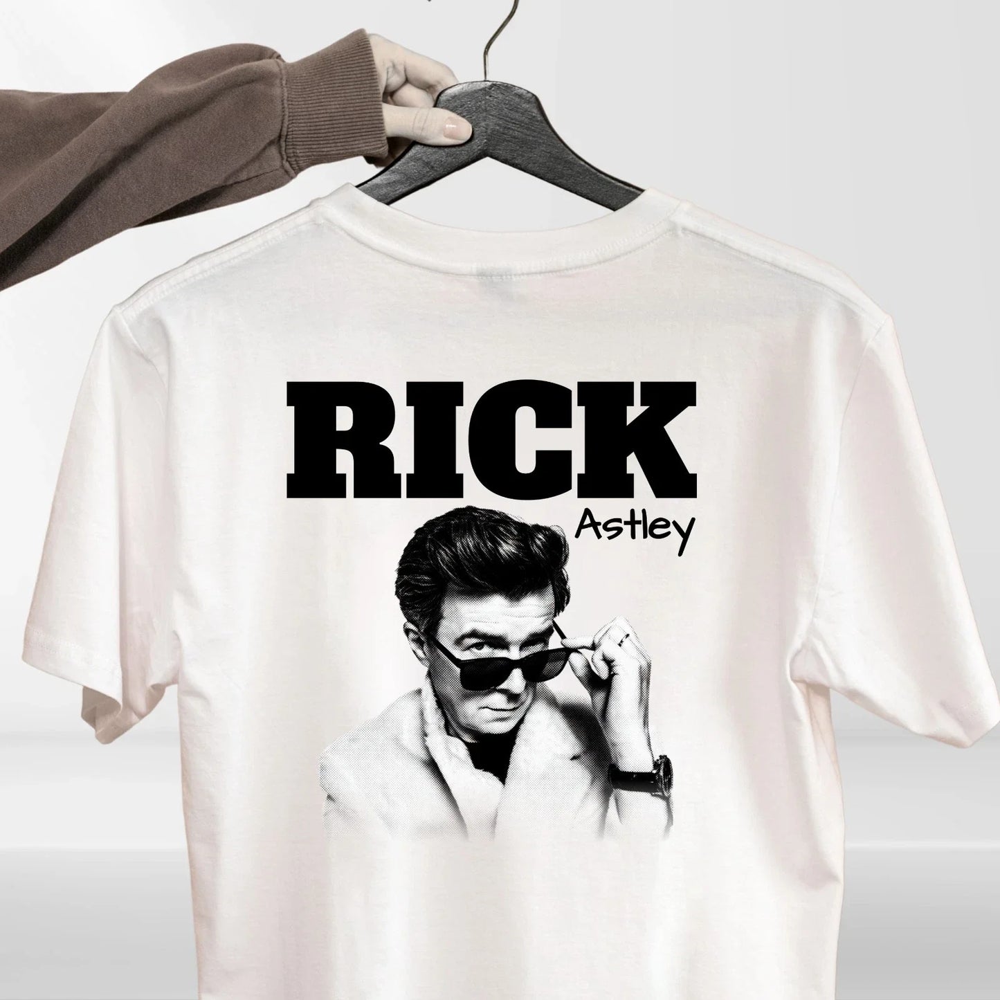 Rick Astley Homage T-Shirt Funny UK Music Icon Legend 90's 80's Retro Tee Unisex T-shirt, Sweatshirt, Hoodie, Long Sleeve Tee - T-Shirt, Sweatshirt, Hoodie